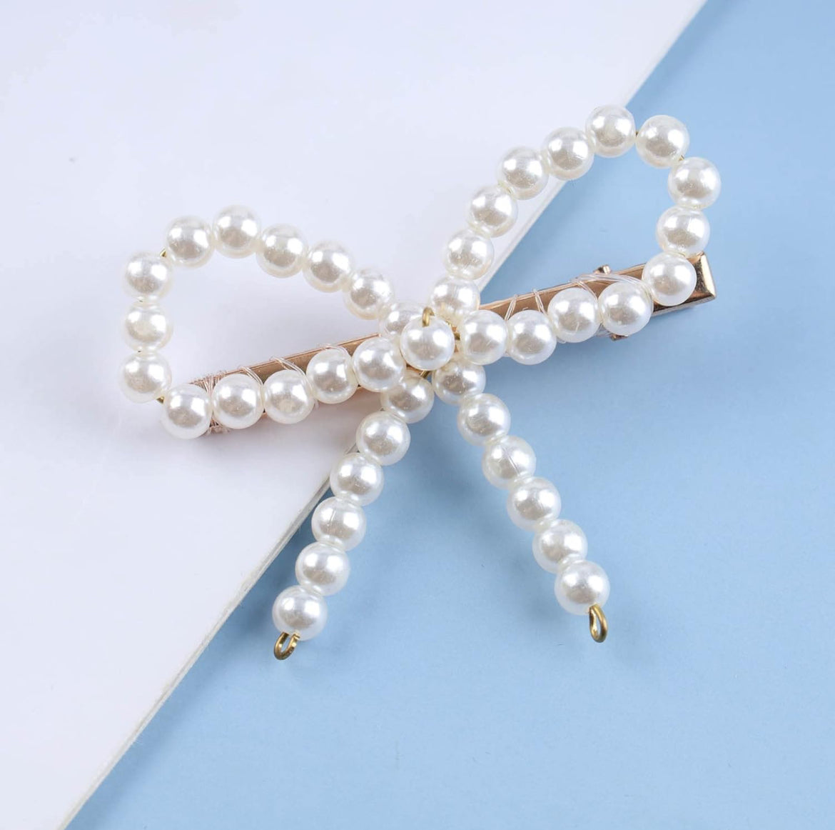 Pearl Bow Hair Clip