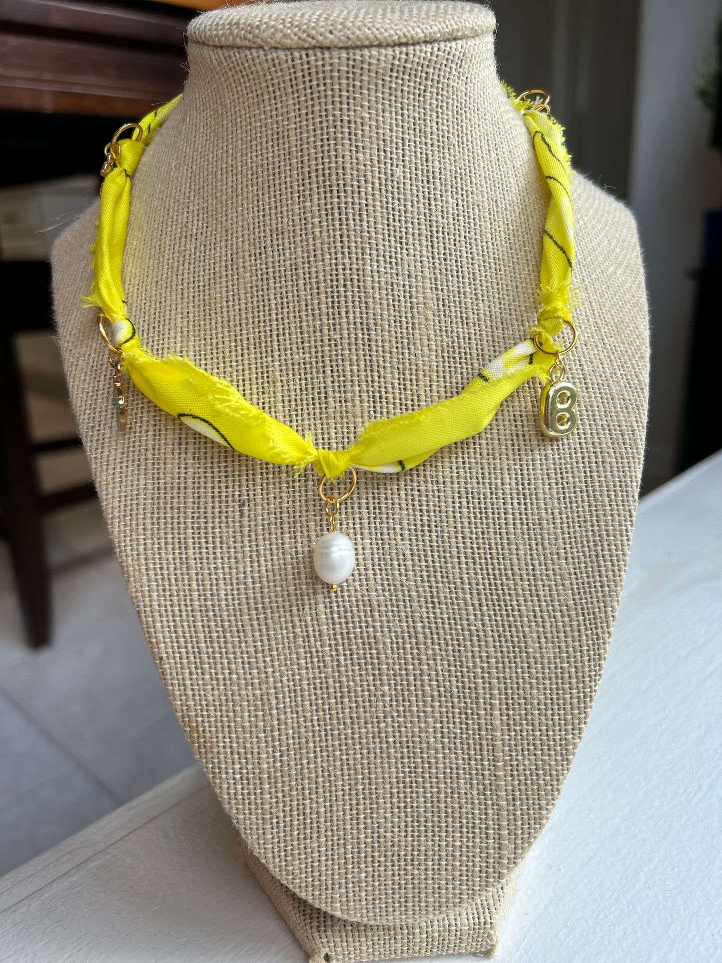 Bandana inicial necklace