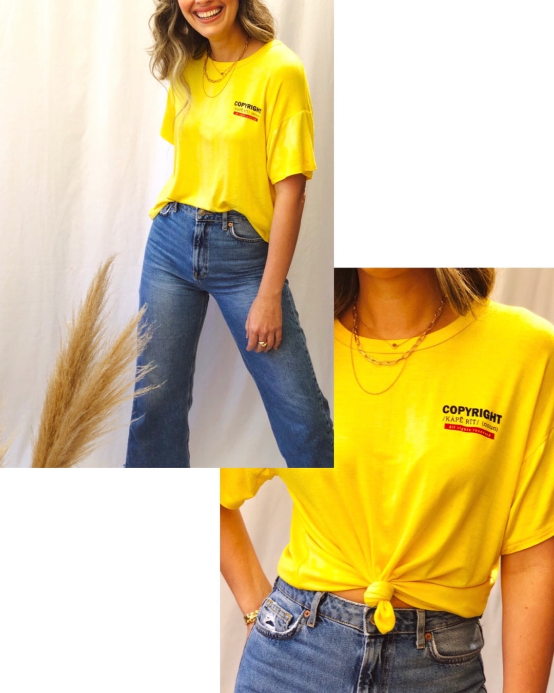 Yellow Tie Dye Top
