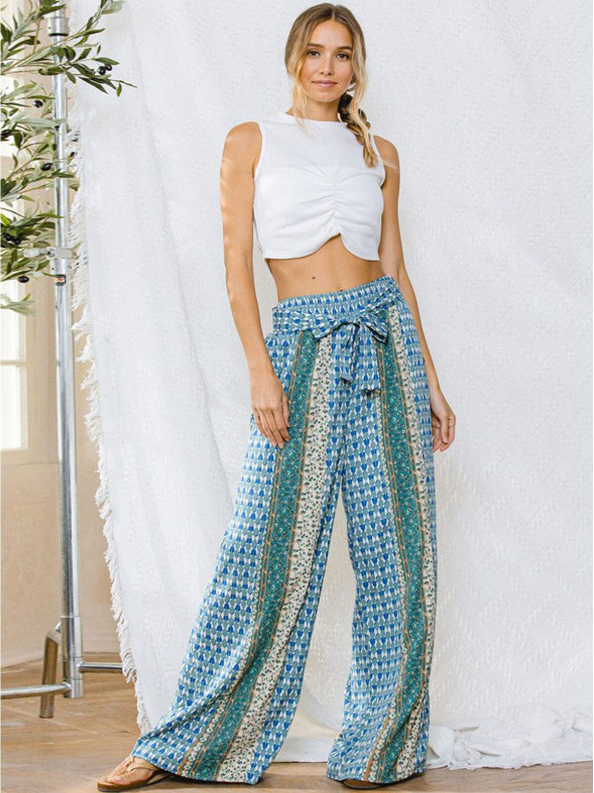 Teal wide Leg Palazzo