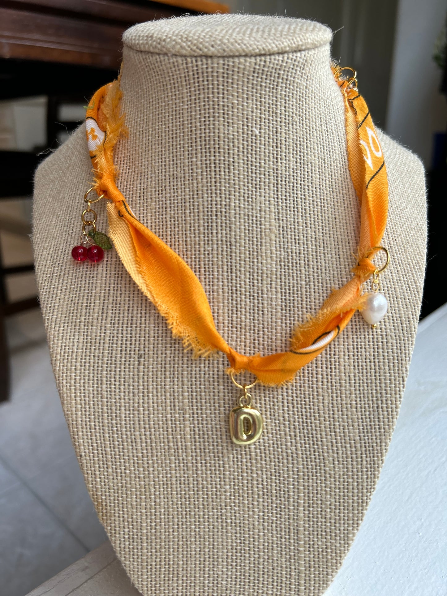 Bandana inicial necklace