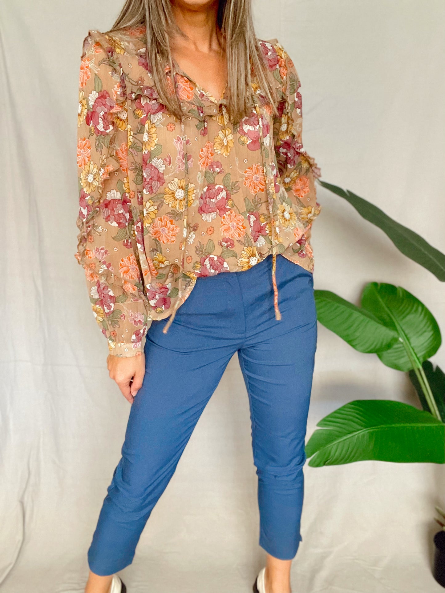 Ruffle Floral Top