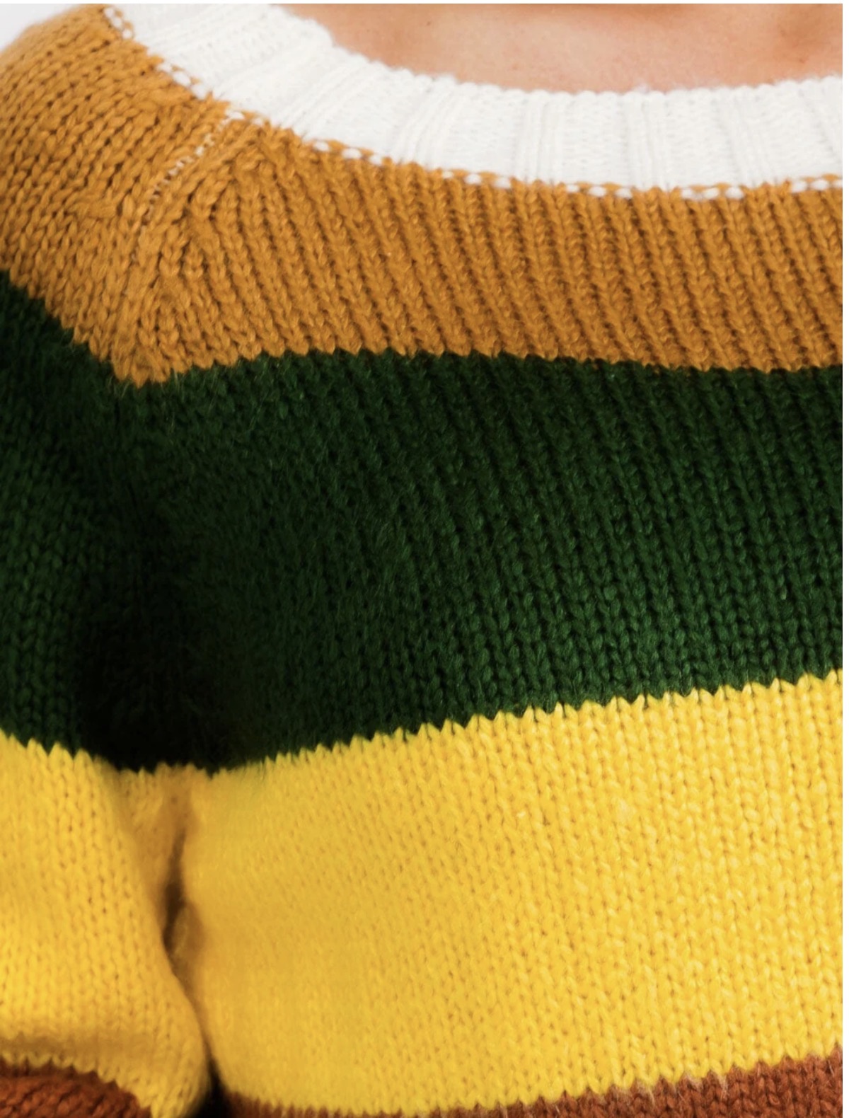 Pullover Colorblock Stripes Knit Sweater