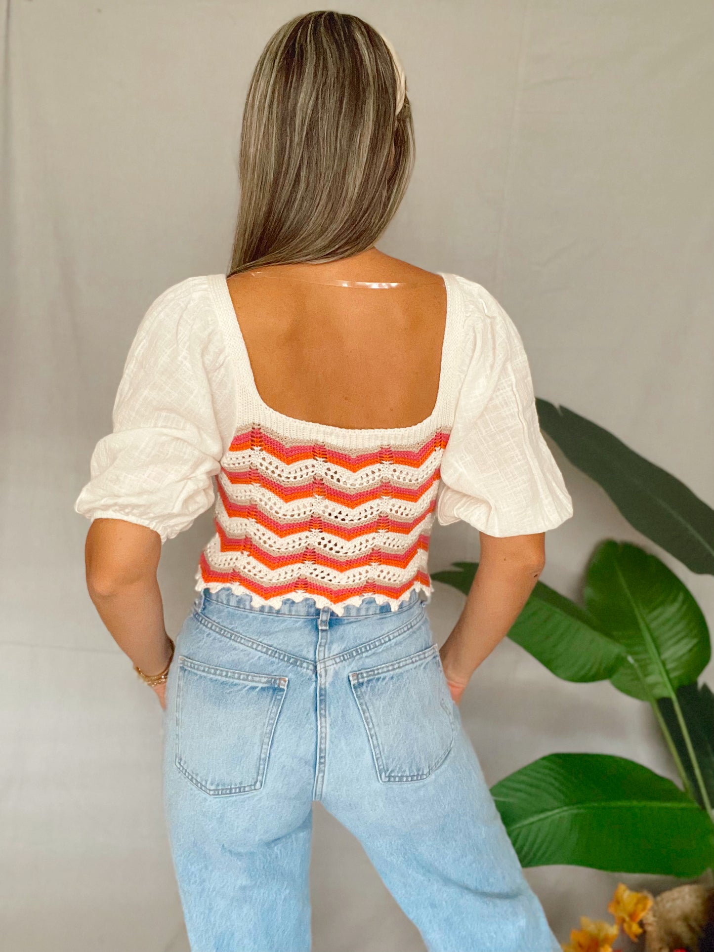Sunset Knitted Crop Top