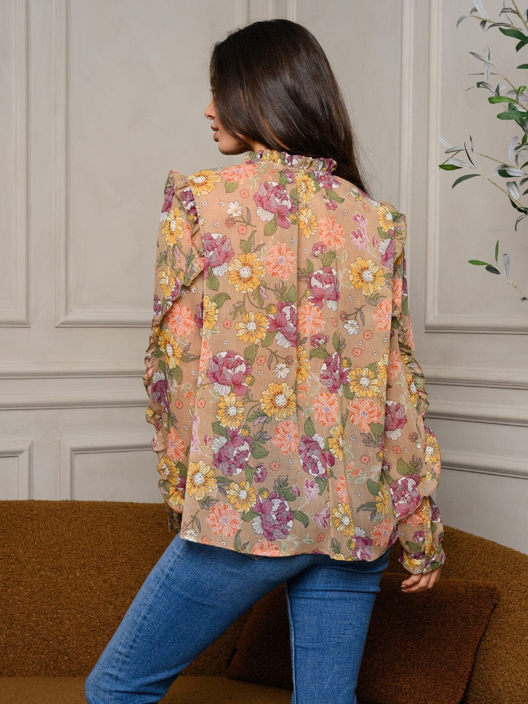 Ruffle Floral Top