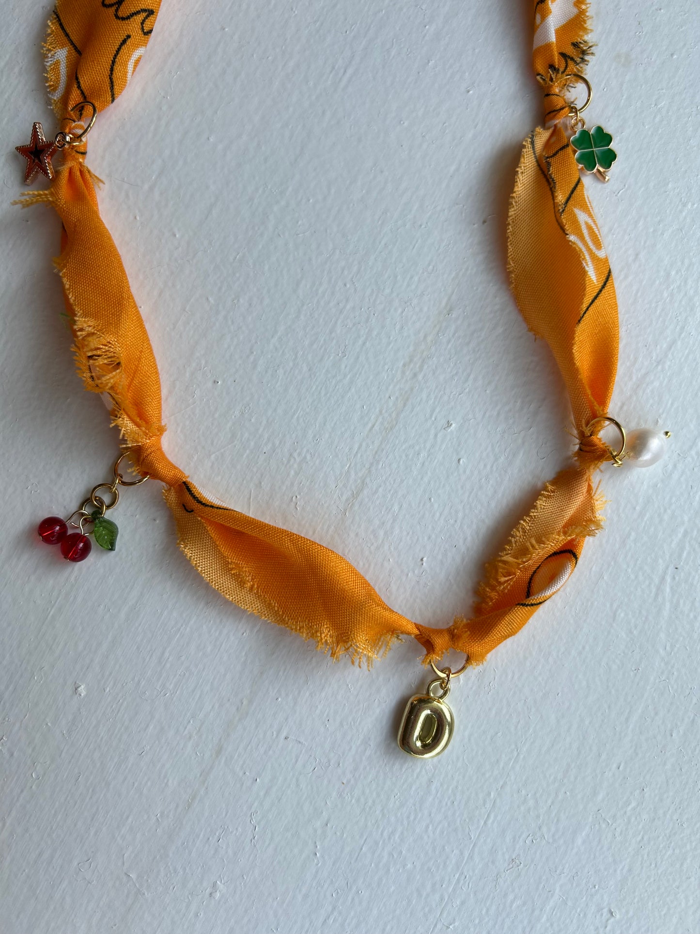 Bandana inicial necklace