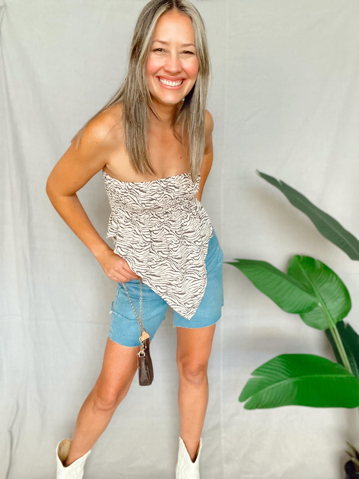 Animal Print Smock Top