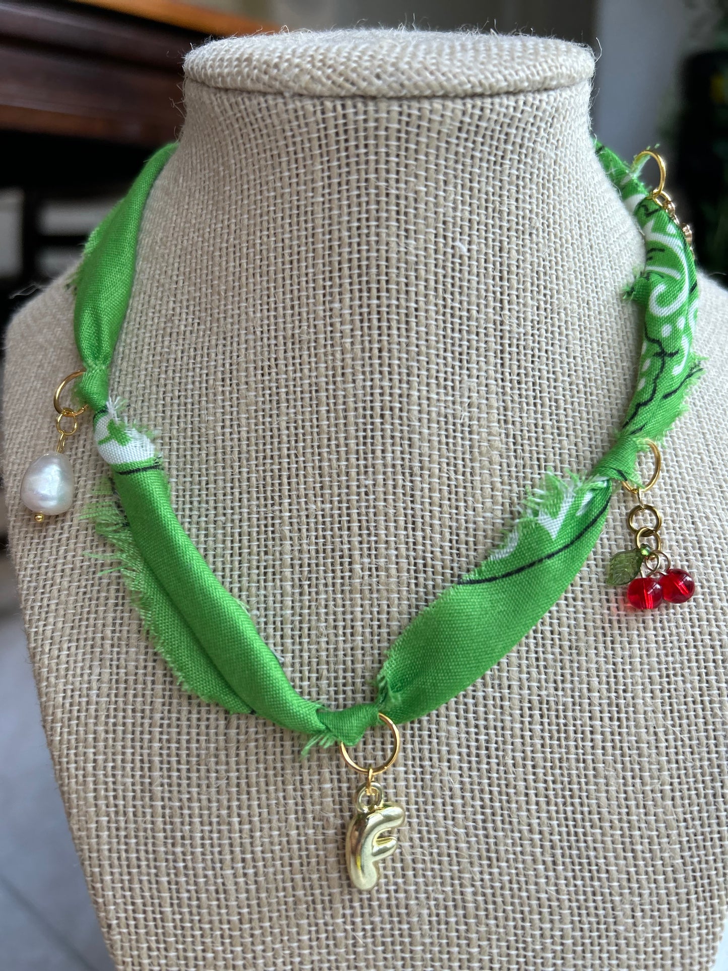Bandana inicial necklace