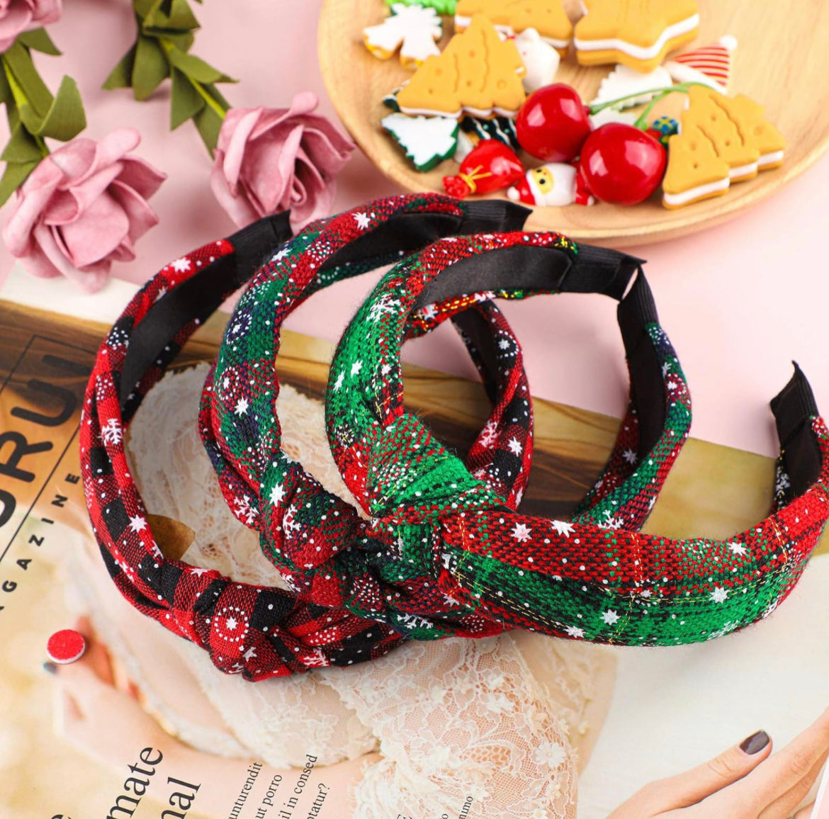 Plaid Christmas Headband