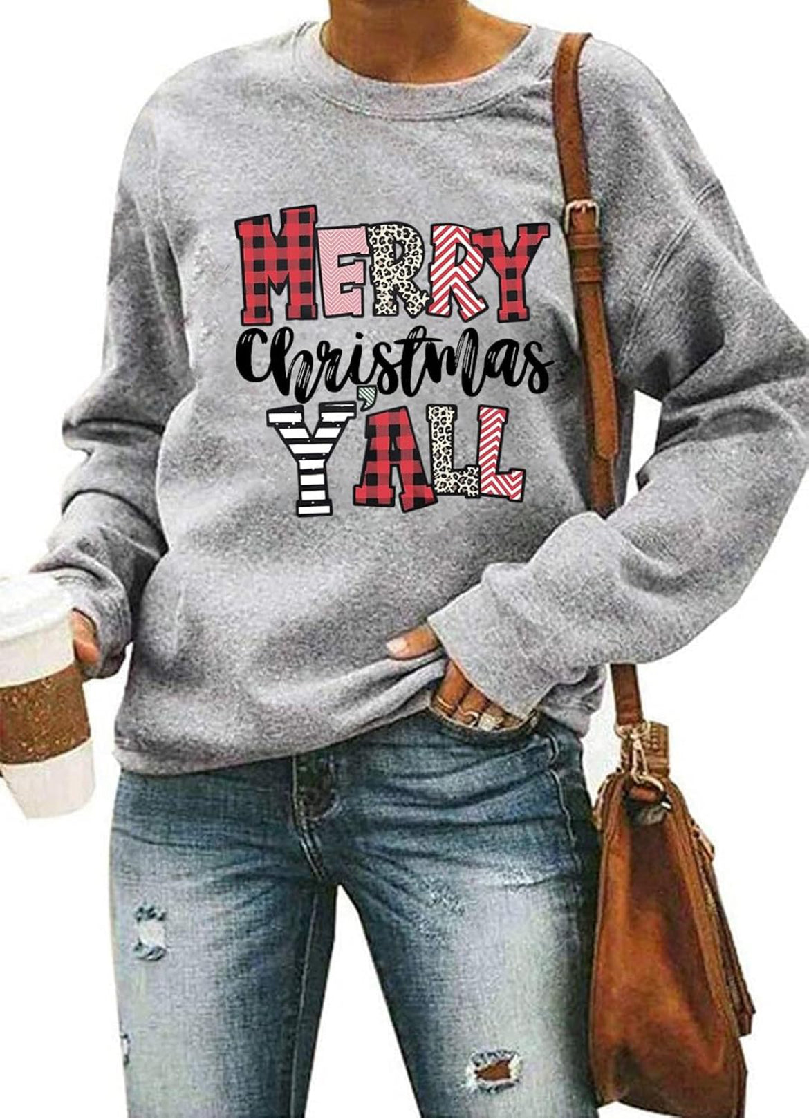 Merry Christmas Y'all Gray