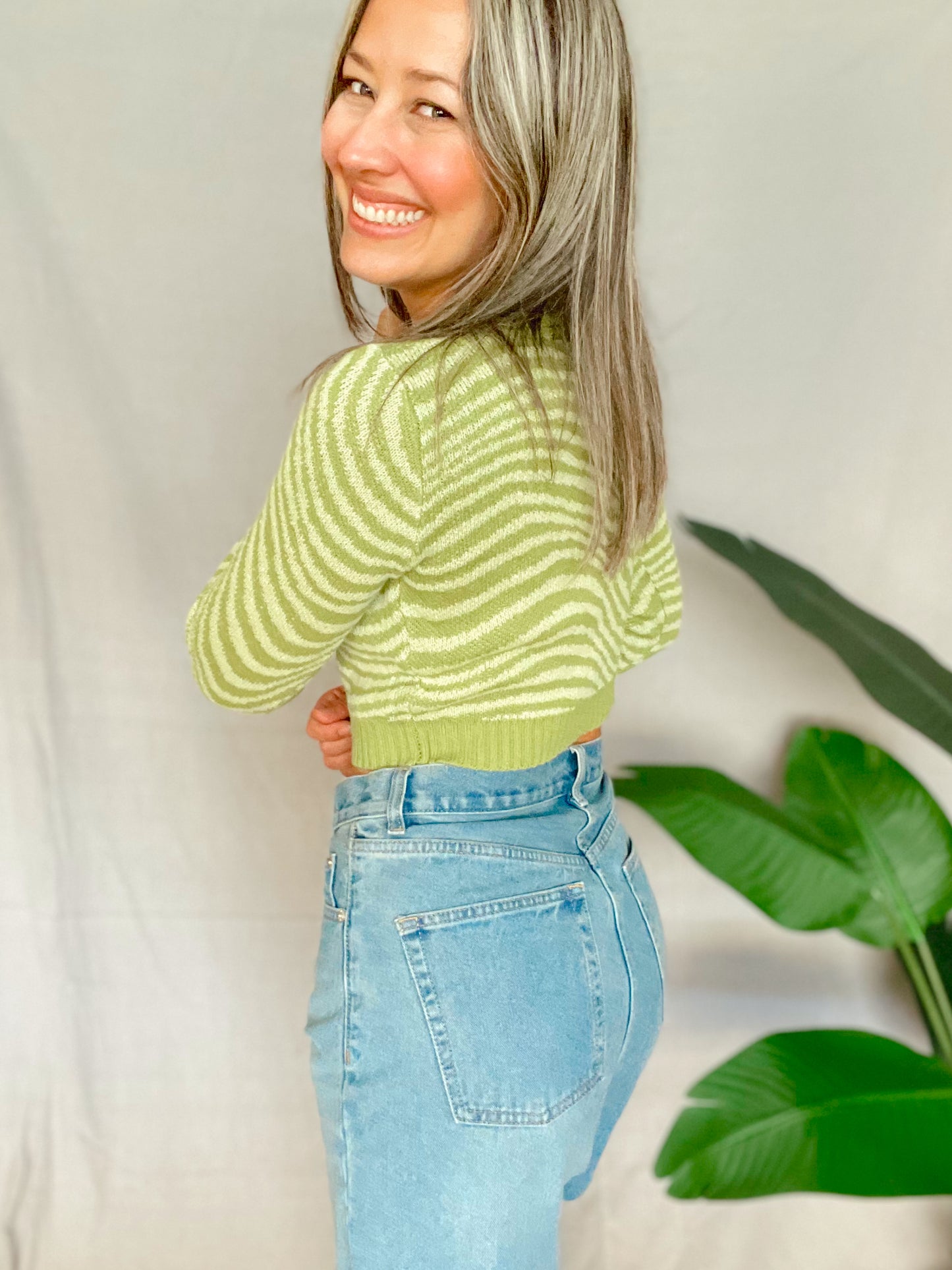Groovy Green Long Sleeve Top