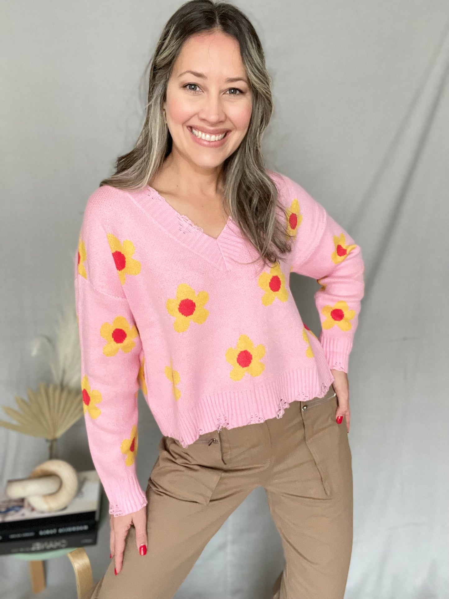 Button Closure Pockets Wide Leg Pants