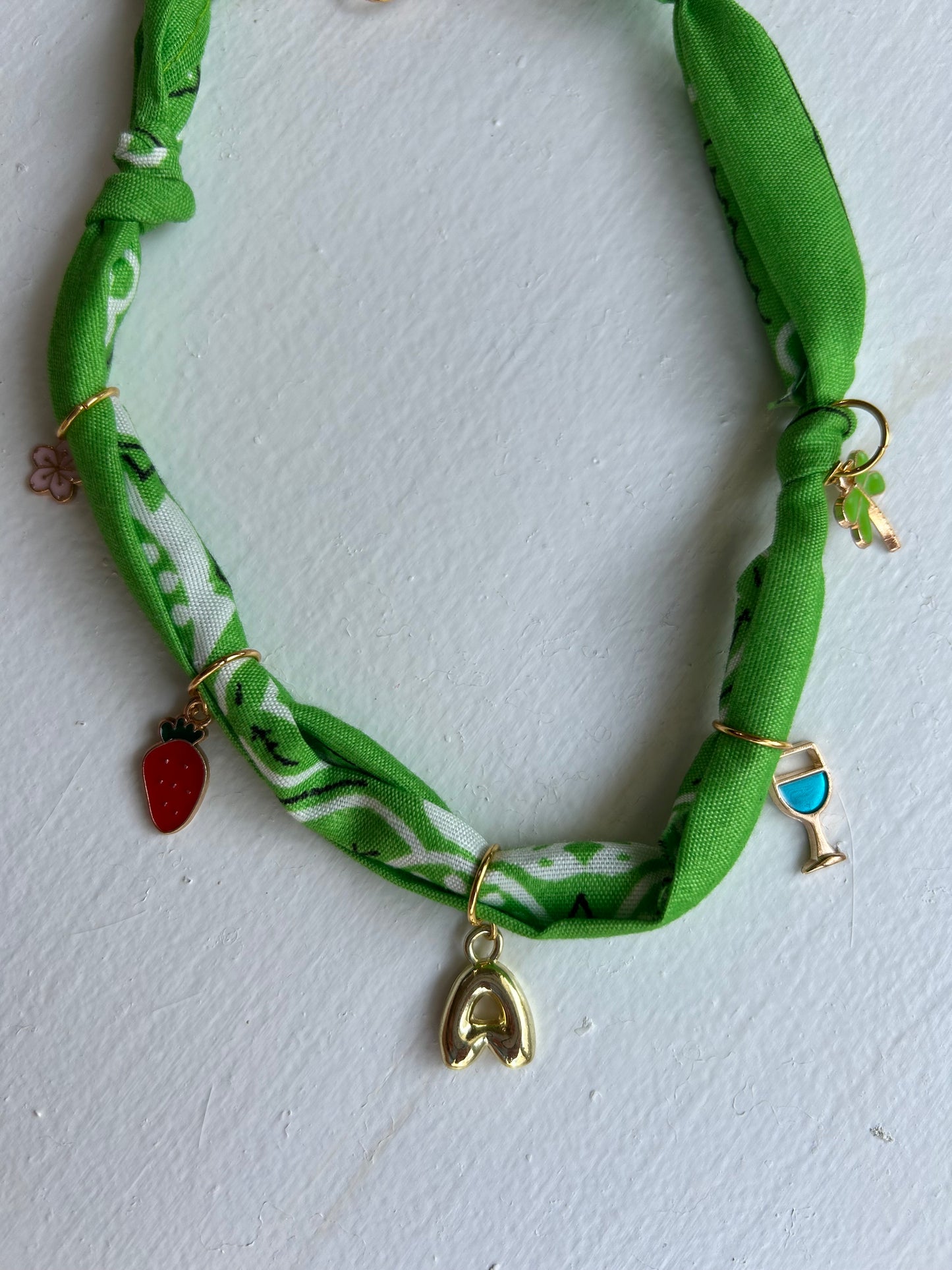 Bandana inicial necklace