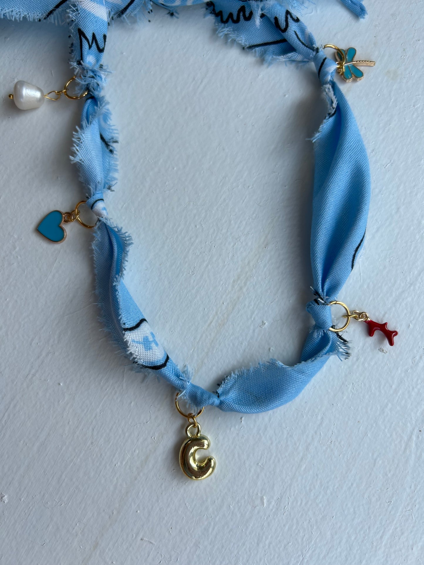 Bandana inicial necklace