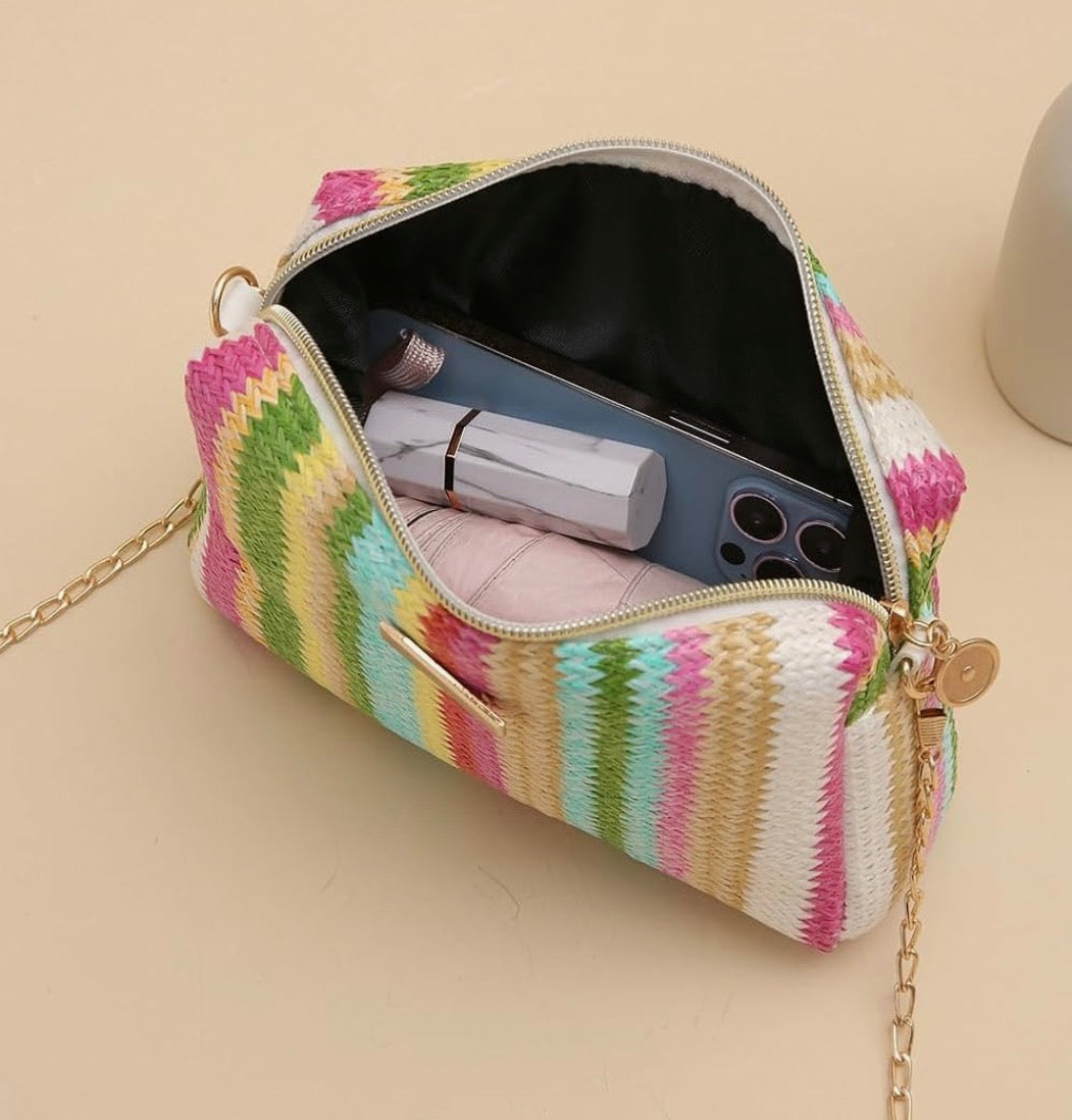 Straw Tote Bag Colorful