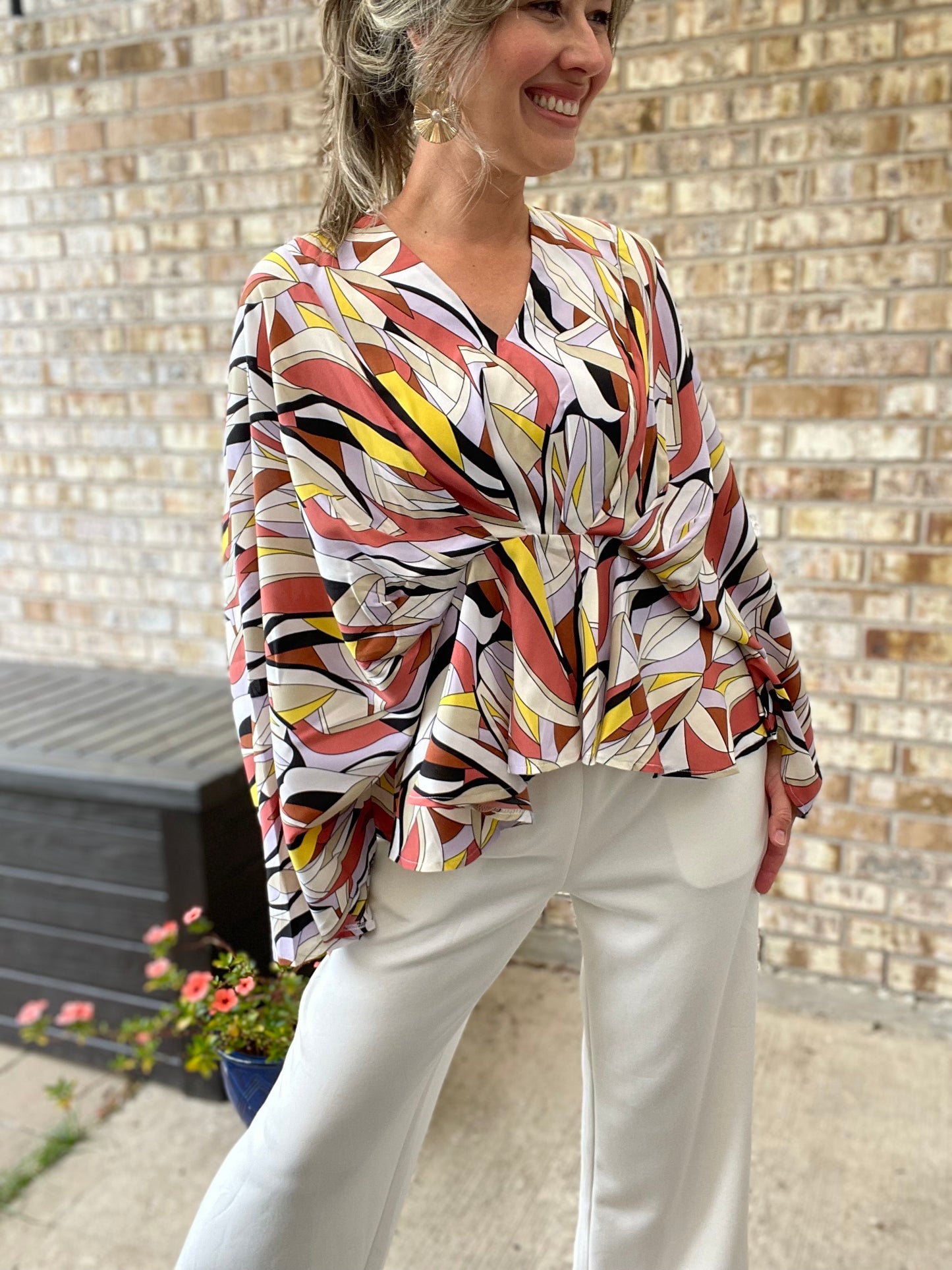Rio Long Bell Sleeve Tunic Top