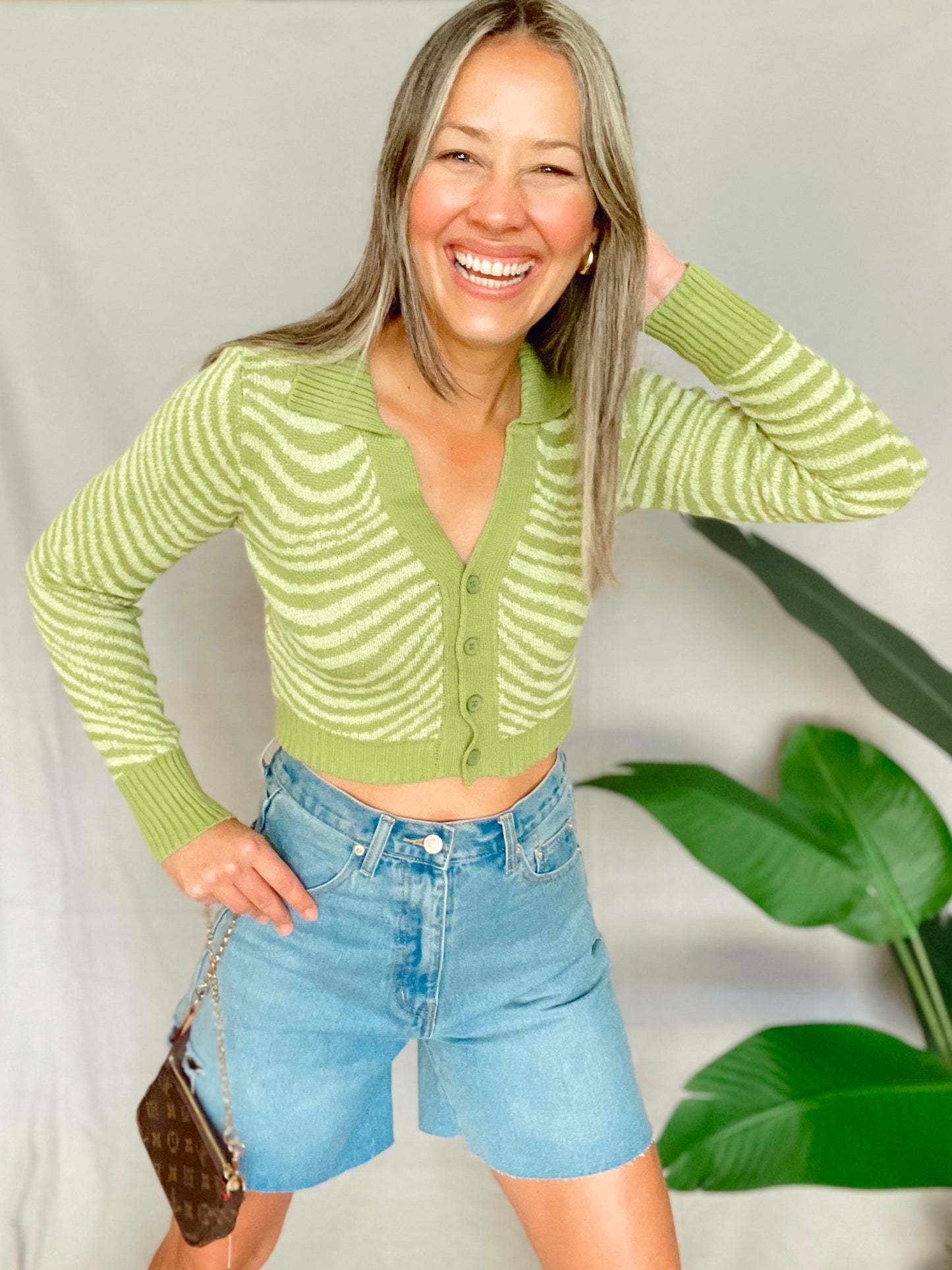 Groovy Green Long Sleeve Top