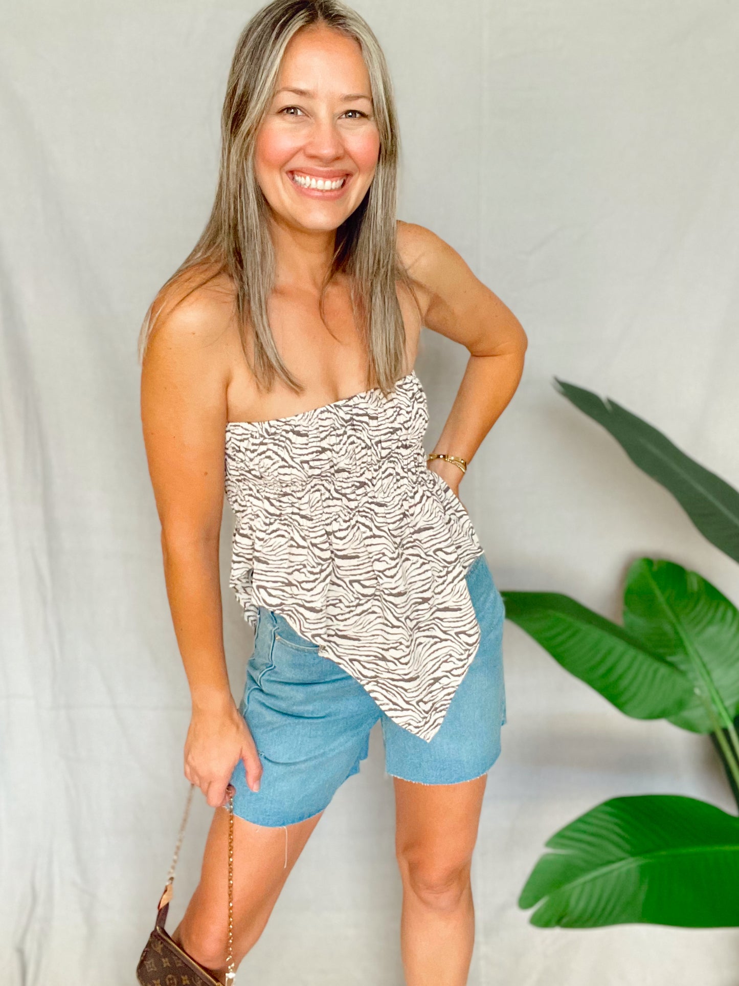 Animal Print Smock Top