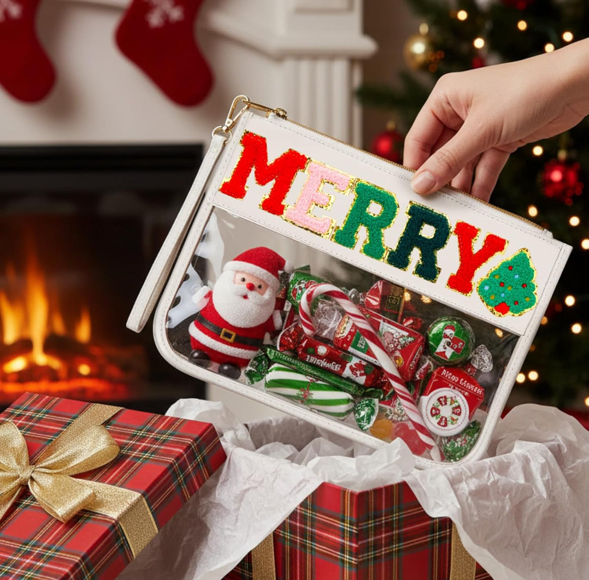 Clear Pouch Merry Cosmetic Travel Bag