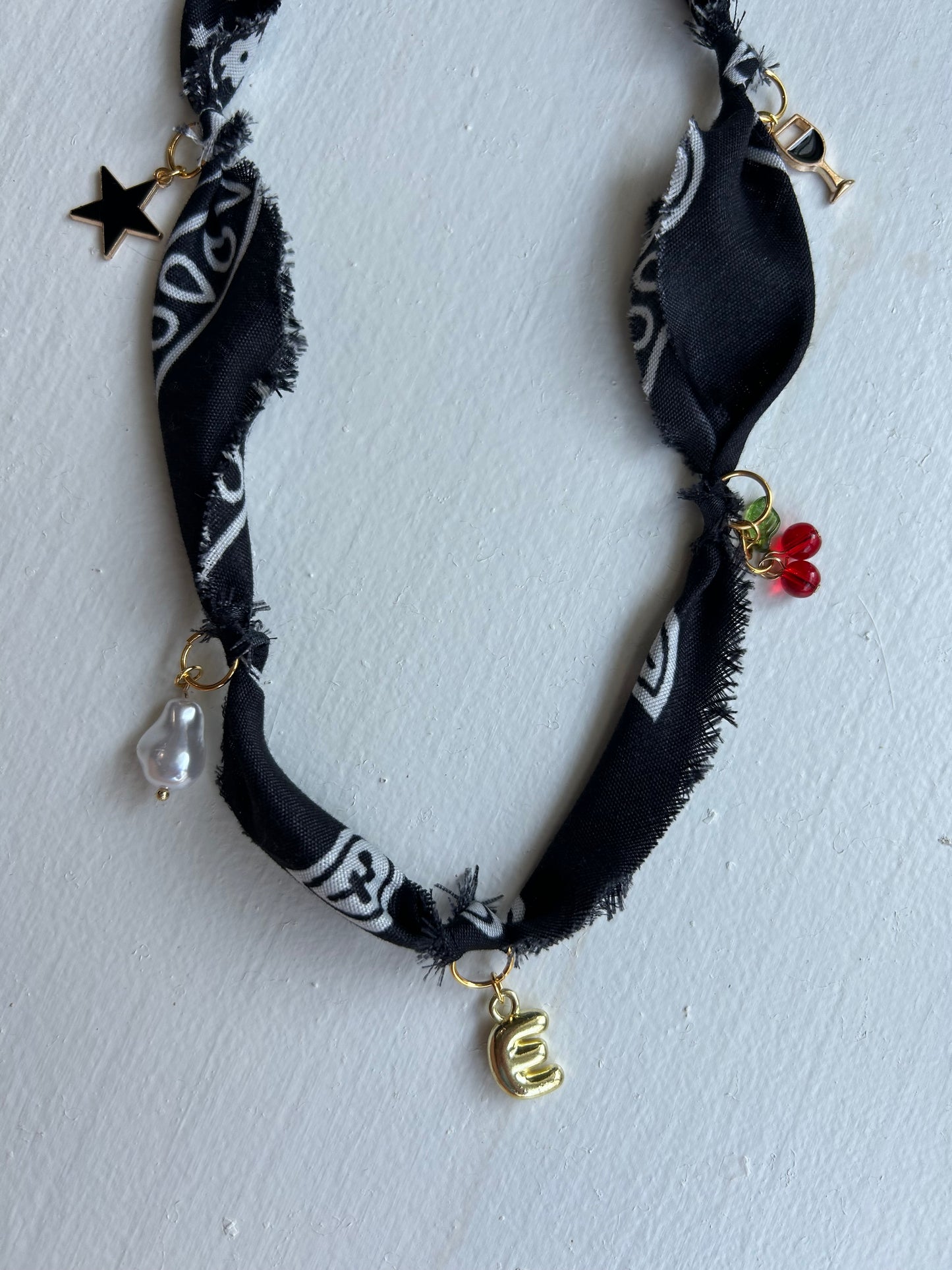 Bandana inicial necklace