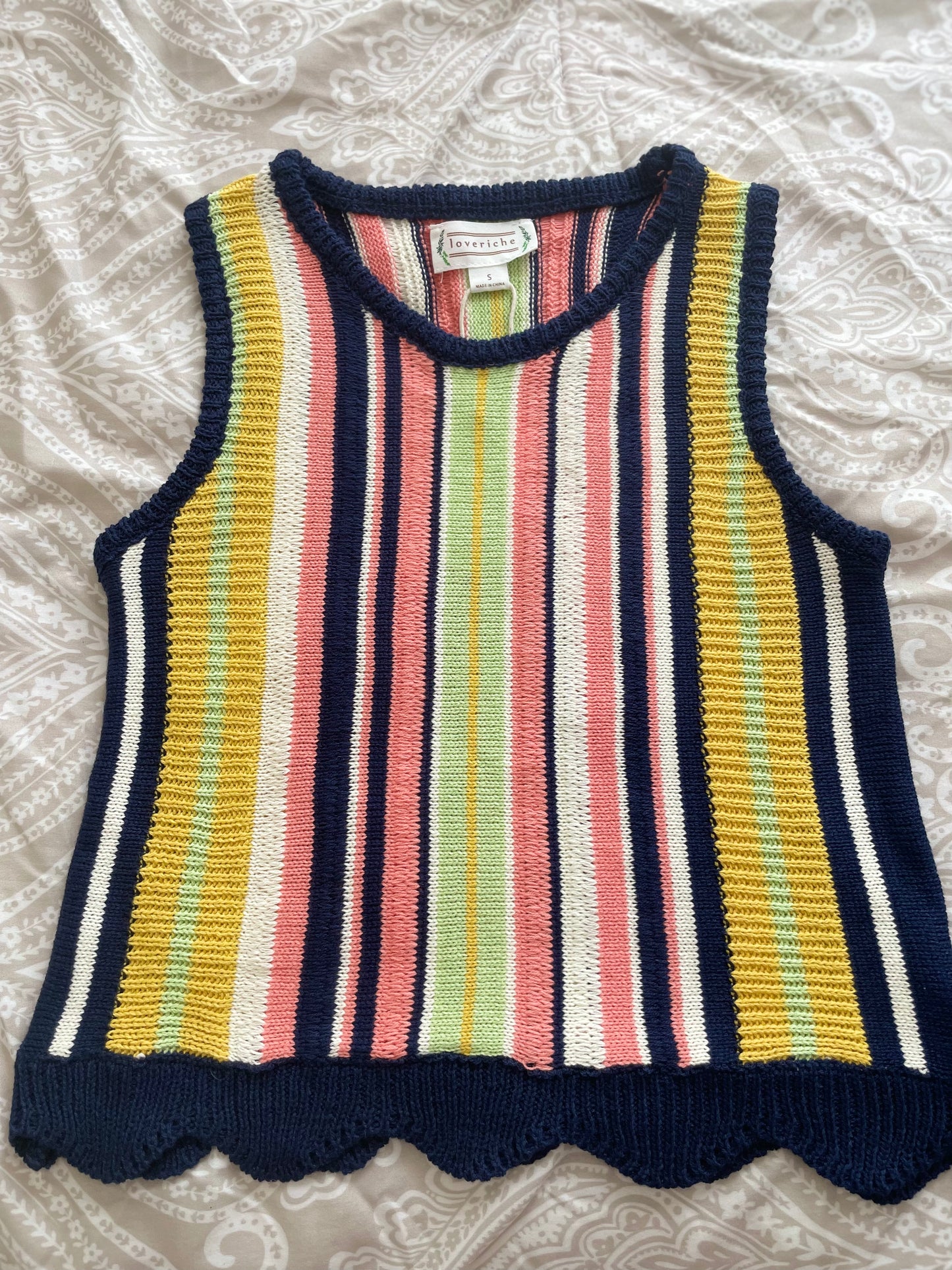 Retro Knitted Yellow Top
