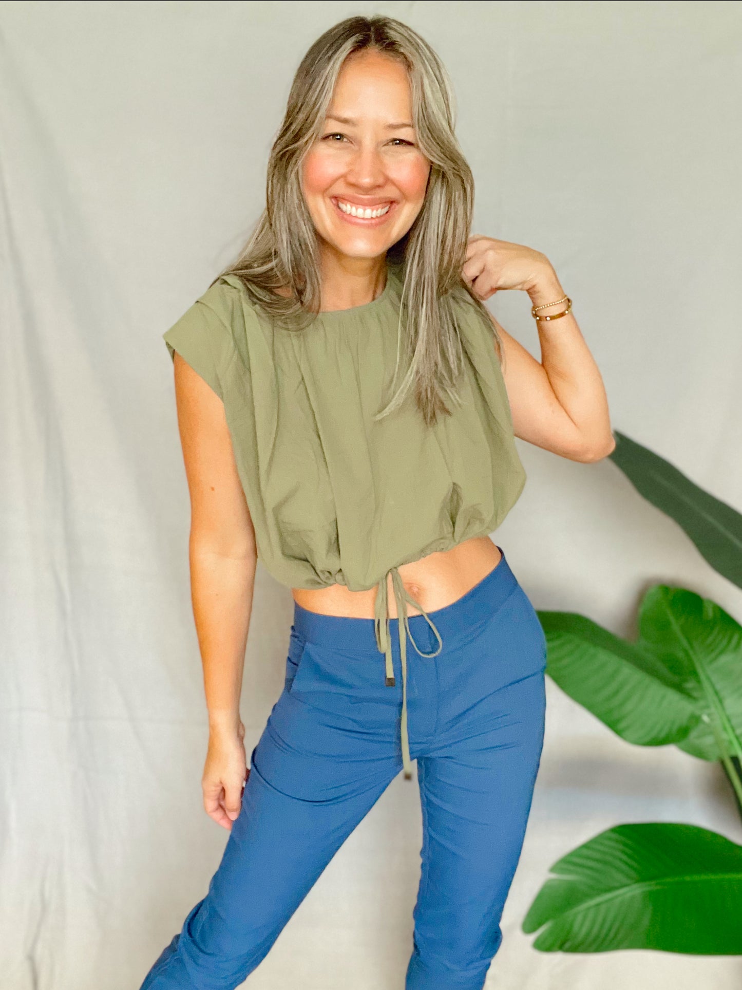 Amira Olive Top