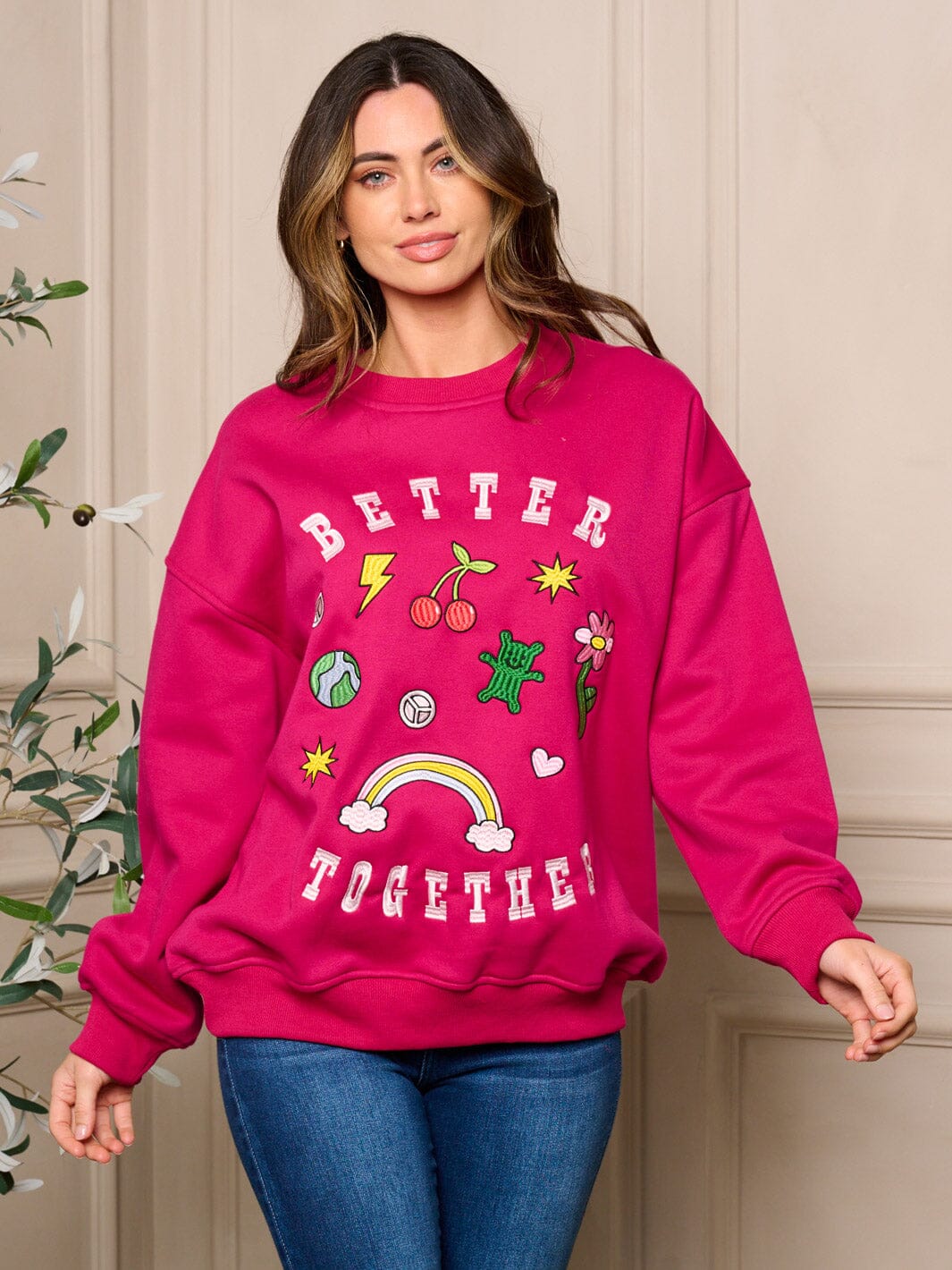 "Better Together" Fuchsia Sweater
