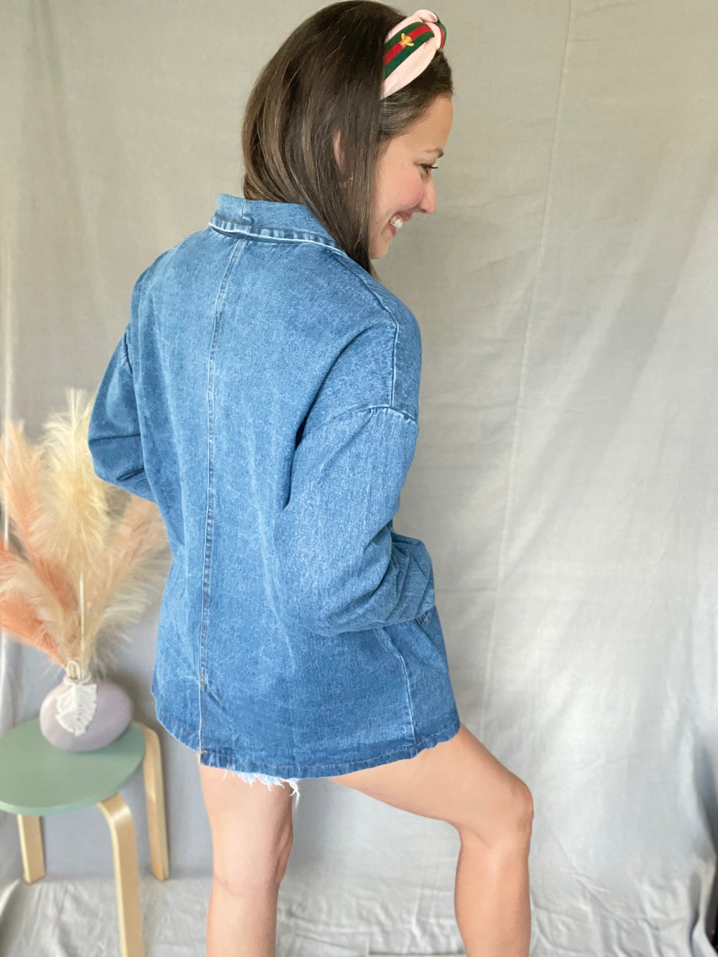 Sofia Denim Oversized Jacket Blazer