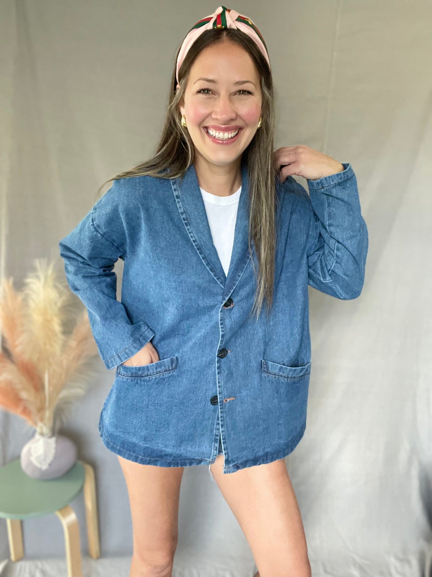 Sofia Denim Oversized Jacket Blazer