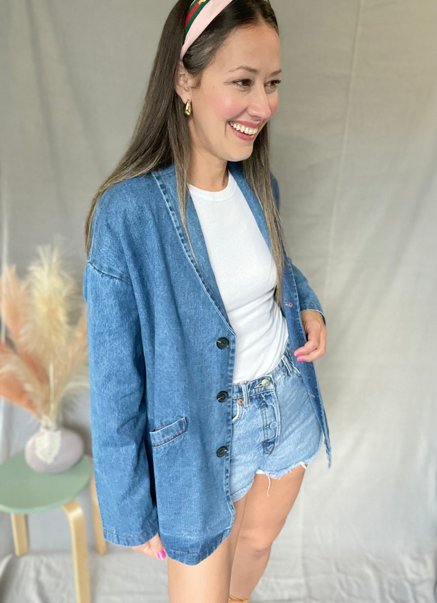 Sofia Denim Oversized Jacket Blazer
