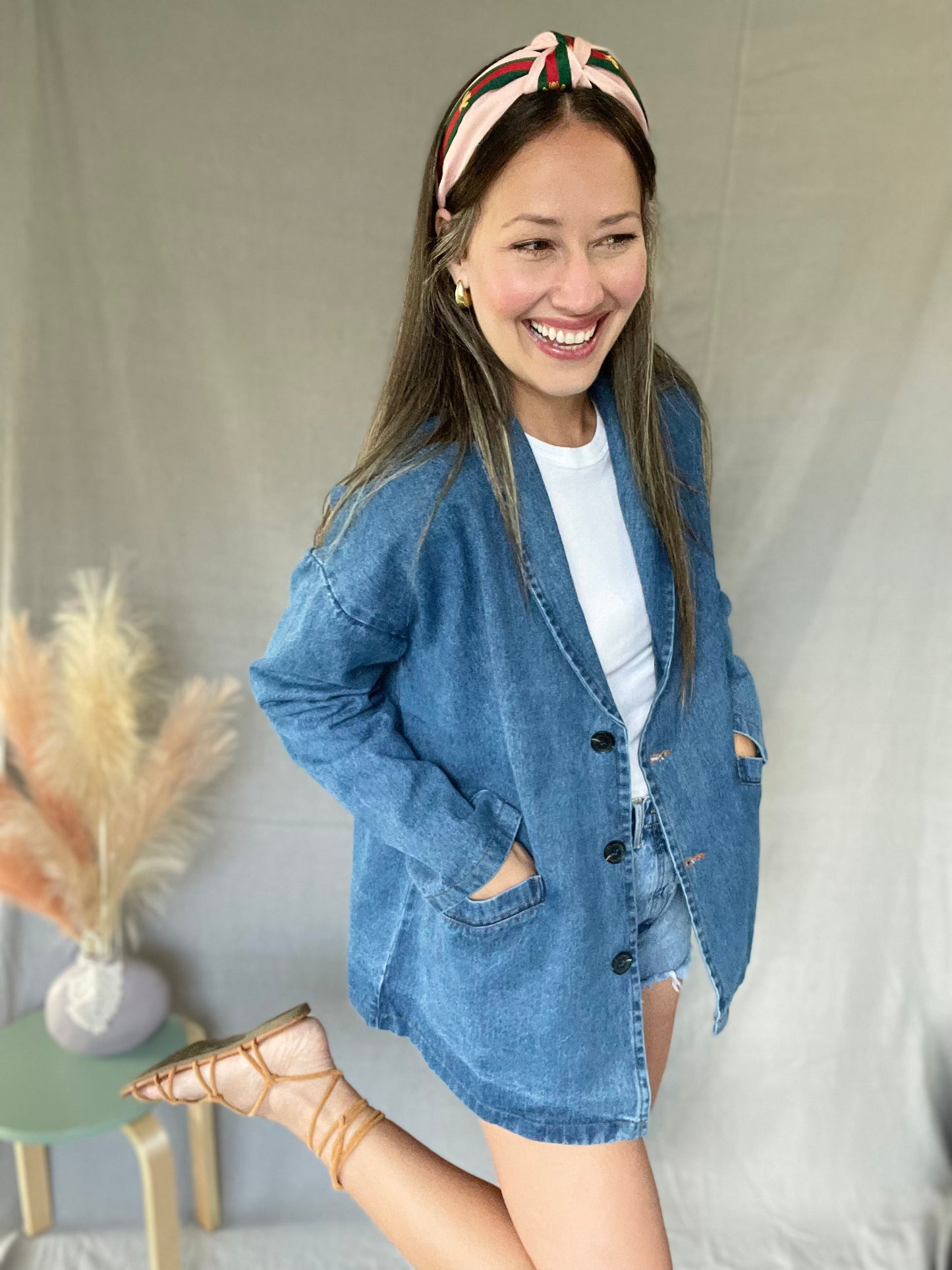 Sofia Denim Oversized Jacket Blazer