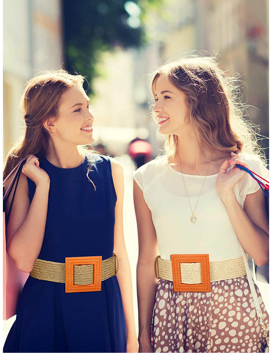 Straw Elastic Waist Belt