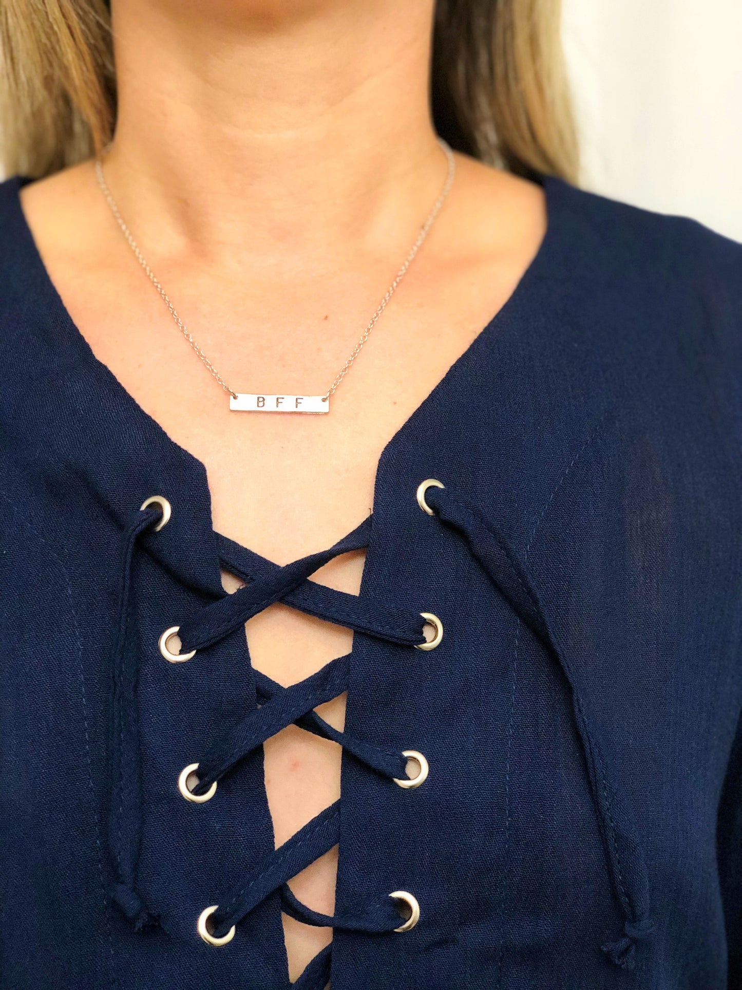 Silver "Bff" Chain Necklaces