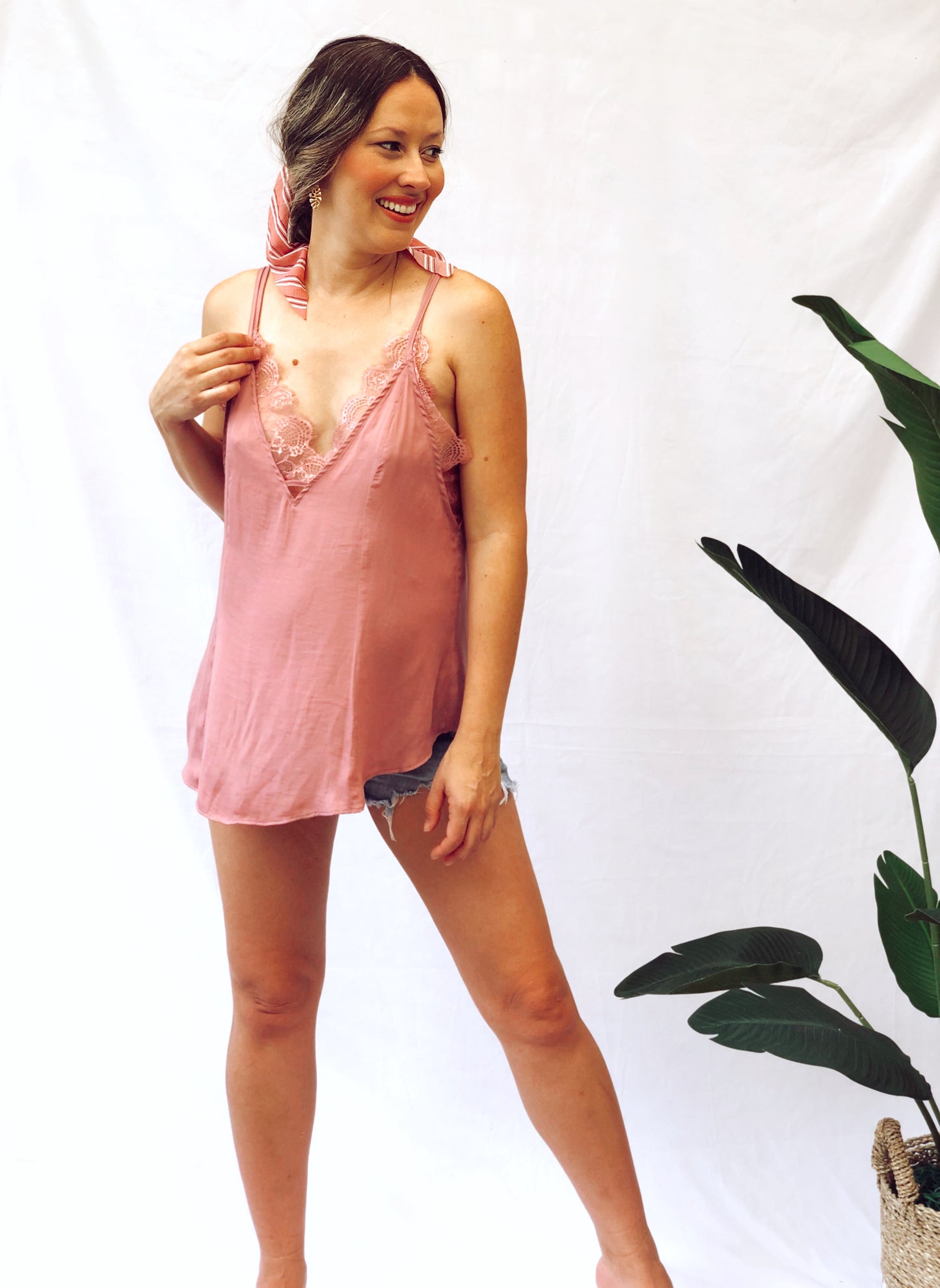 Lili Mauve Pink Babydoll Cami Top