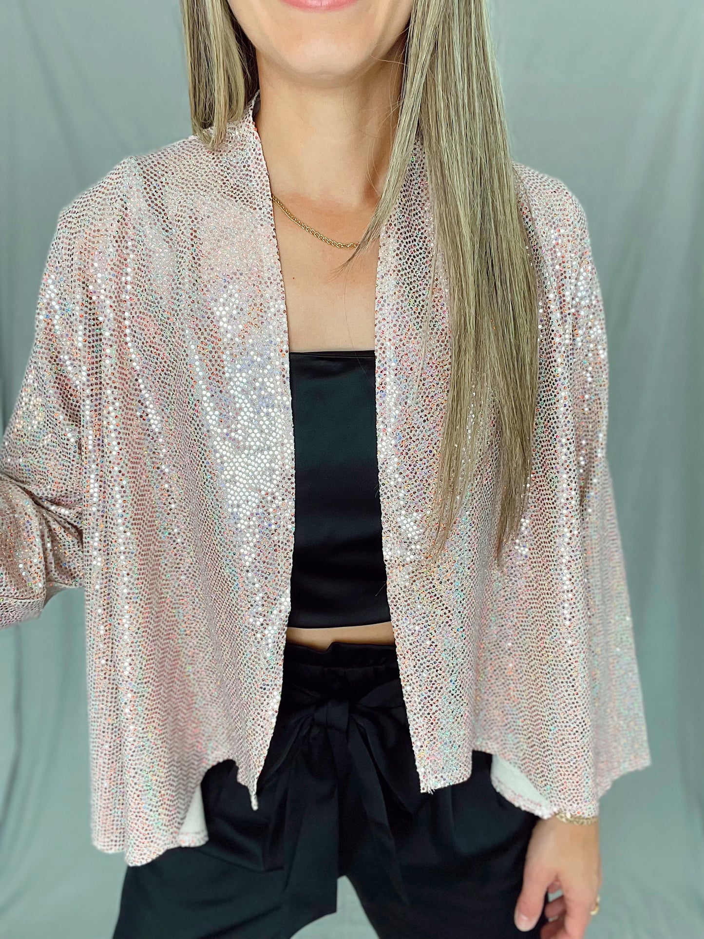 Sequin Champagne Cardigan