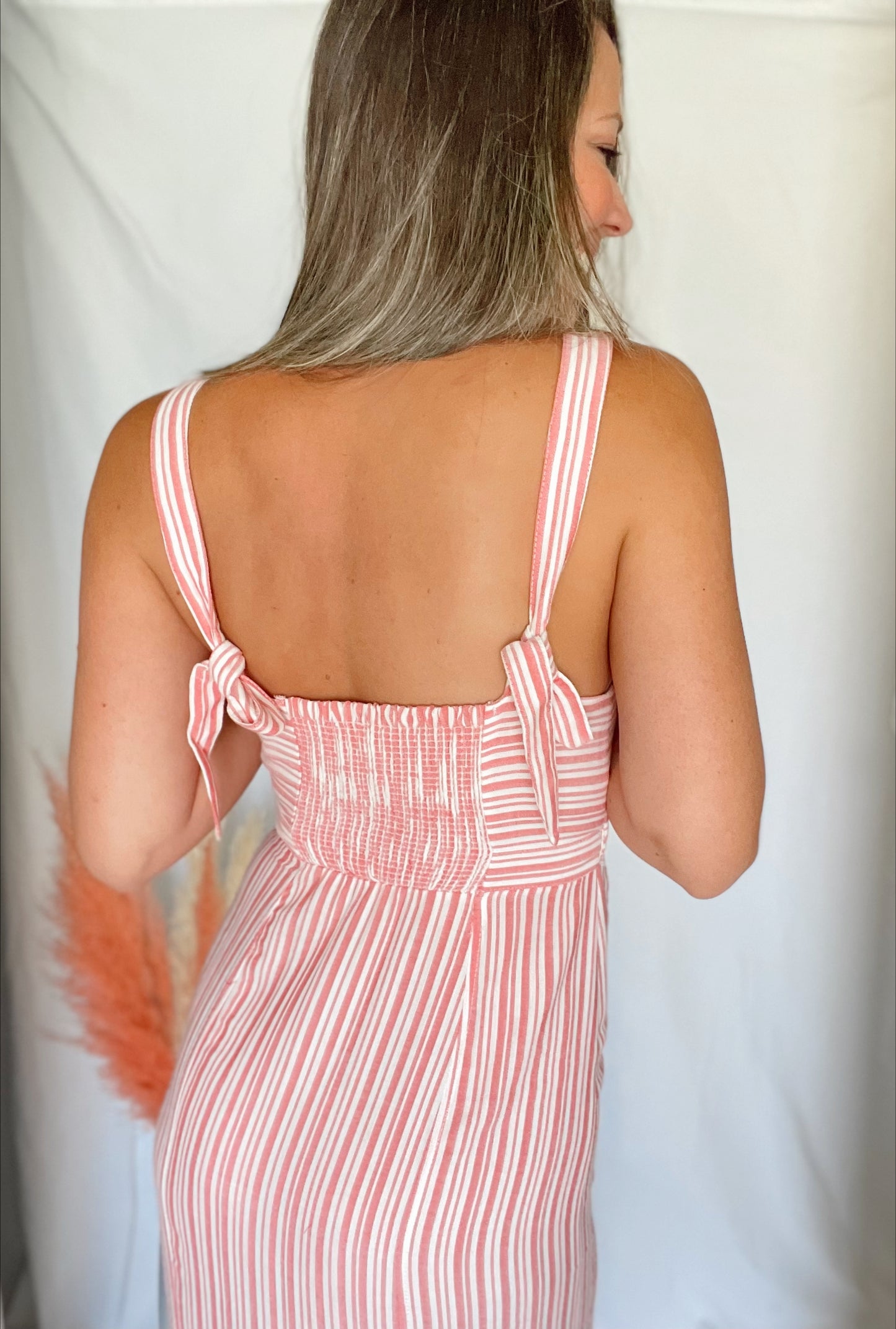 Lucie Red Stripes Dress