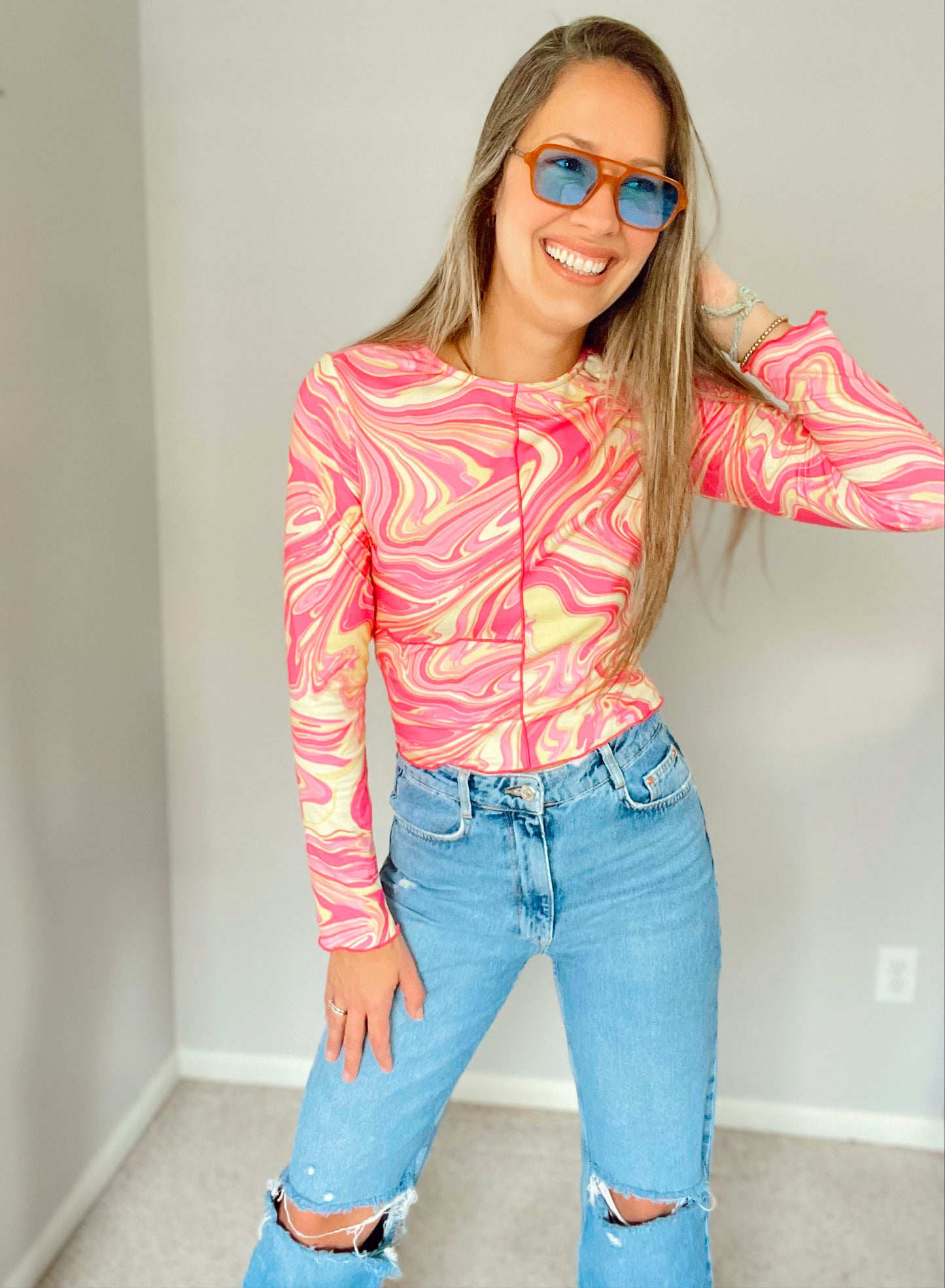 Groovy Pink Top