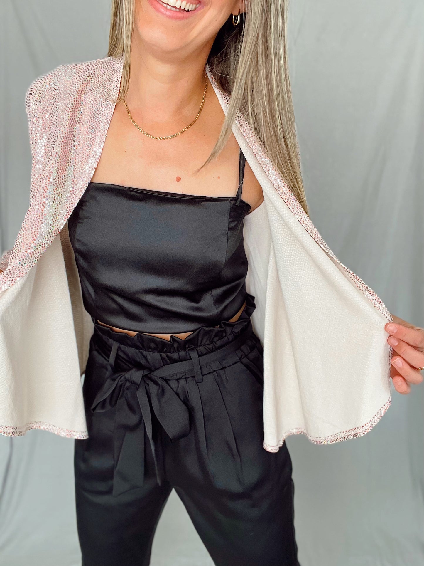 Sequin Champagne Cardigan