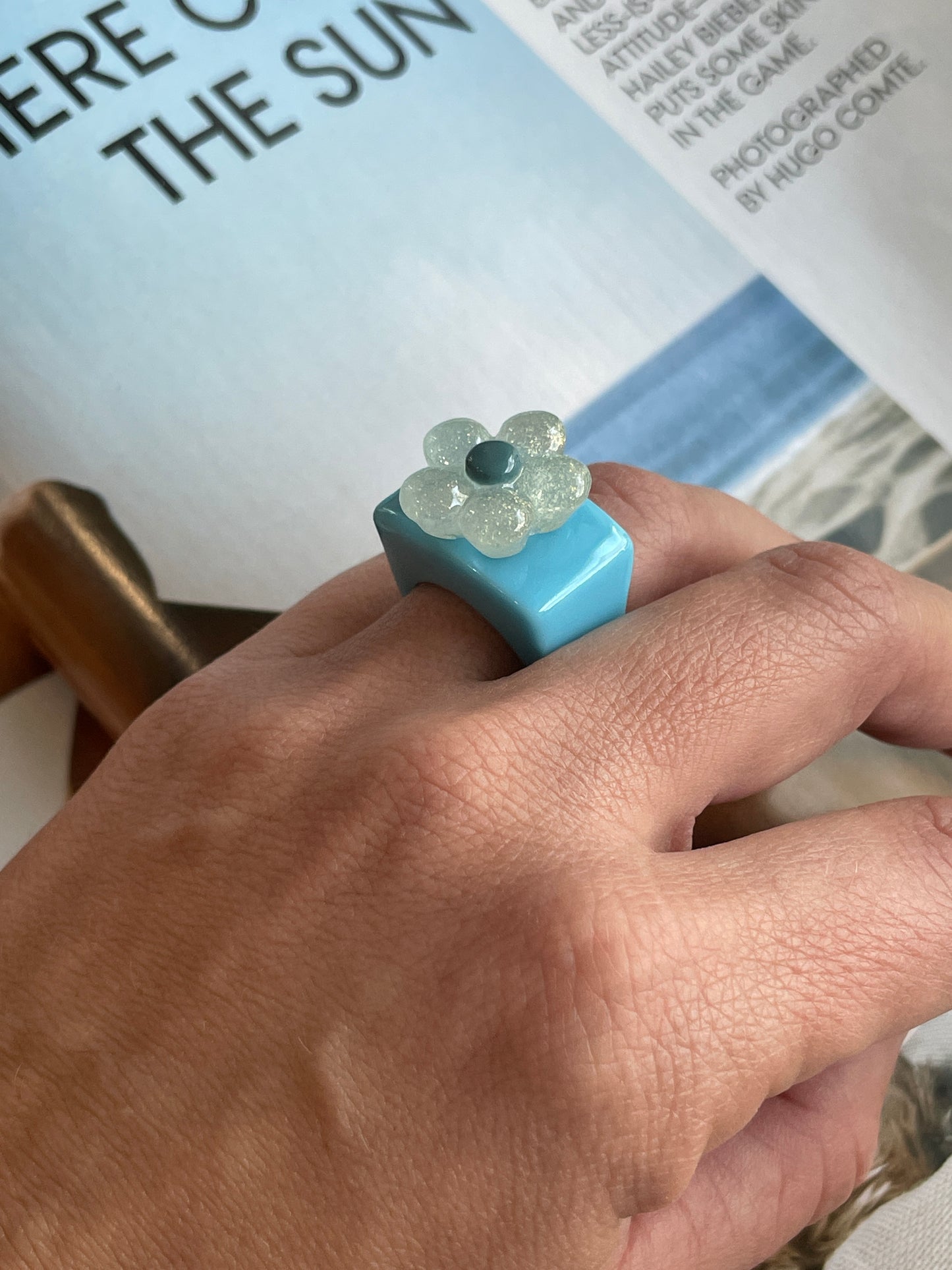 Chunky Acrylic Colorful Ring