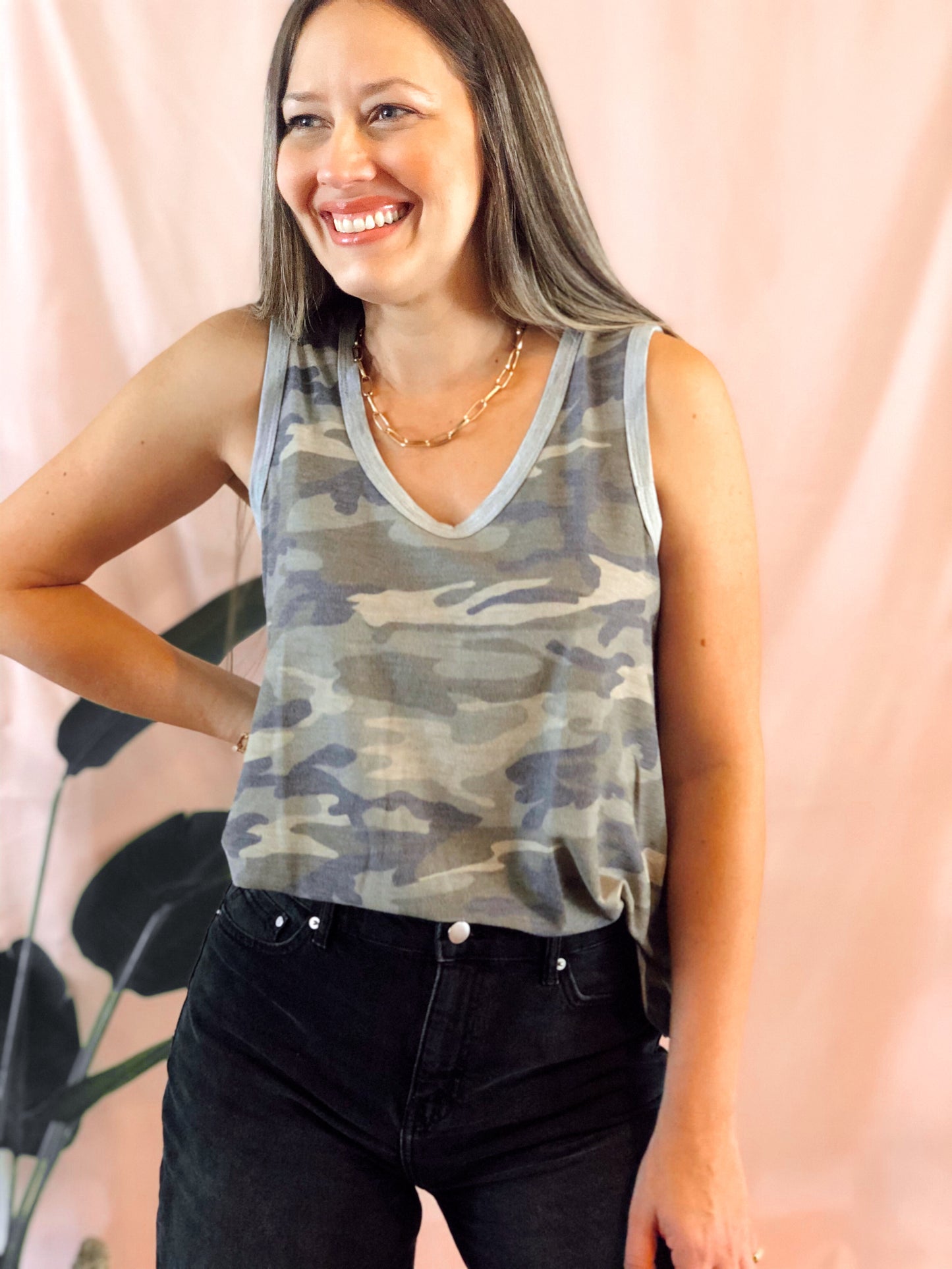 Camouflage Trapeze Tank Top