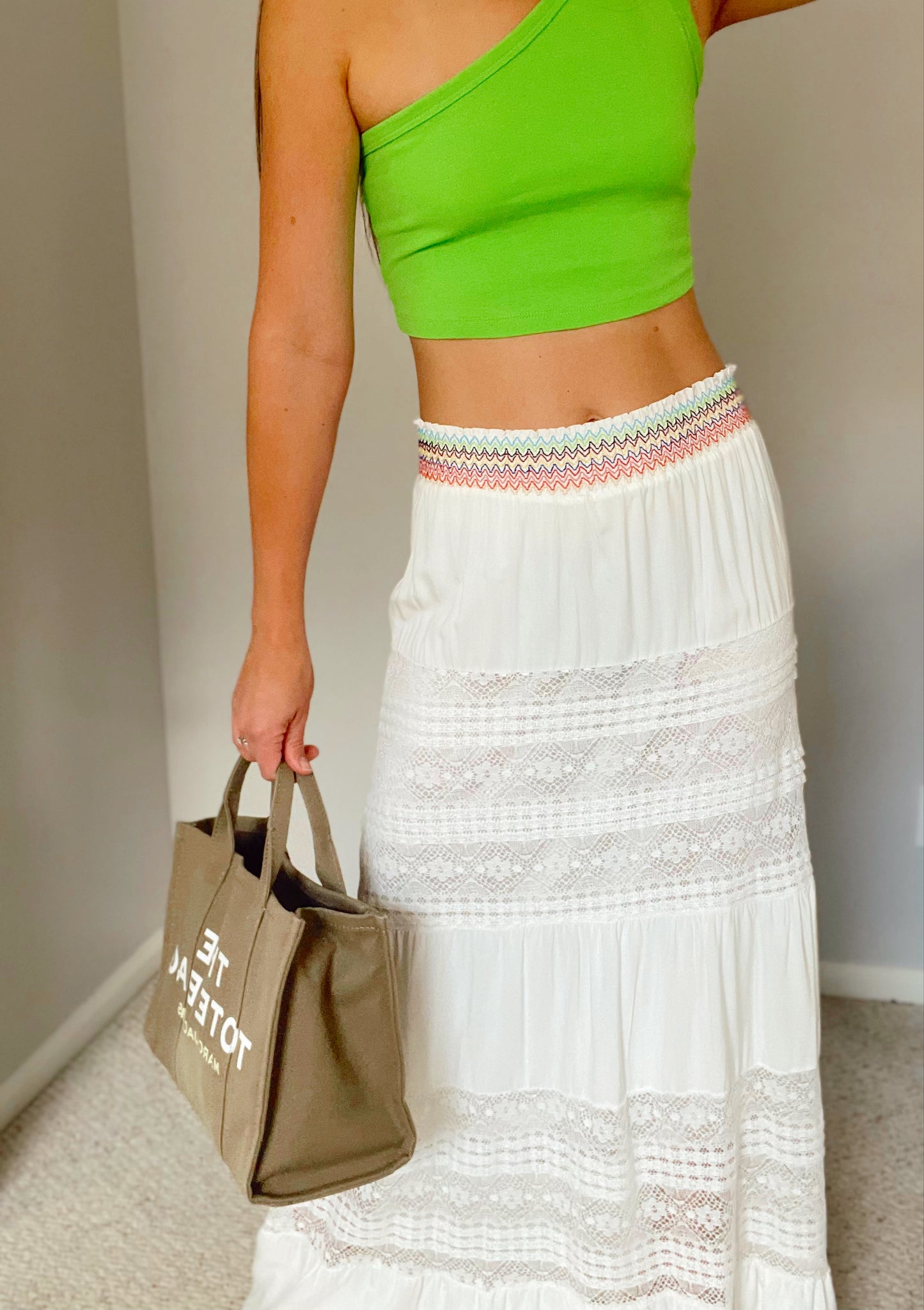 Lace Tiered Maxi Skirt
