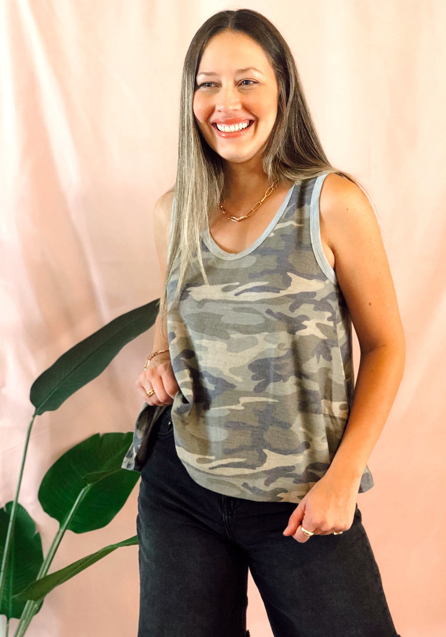 Camouflage Trapeze Tank Top