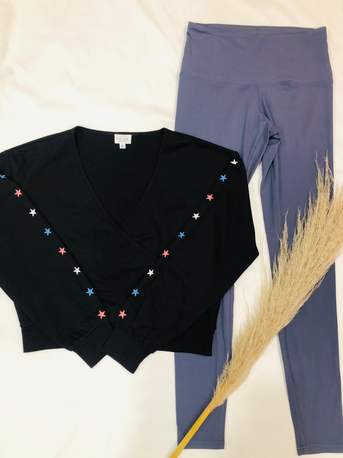 Black Star Crop Sweatshirt