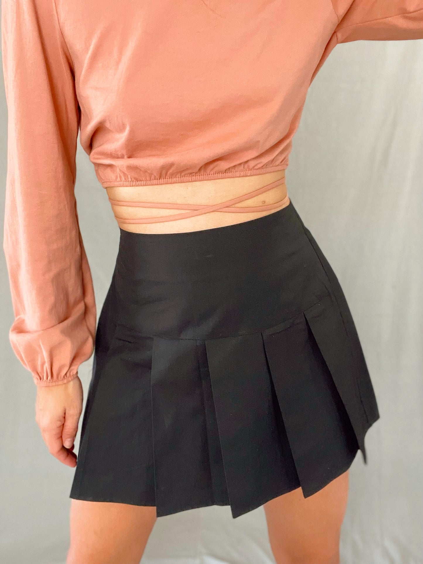 Black Pleated Skirt