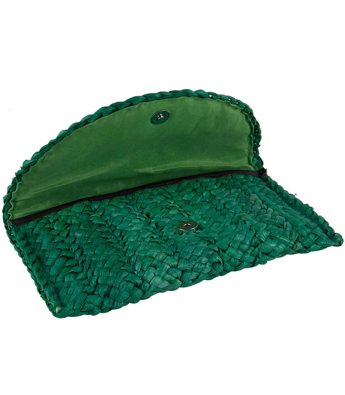 Green Straw Clutch