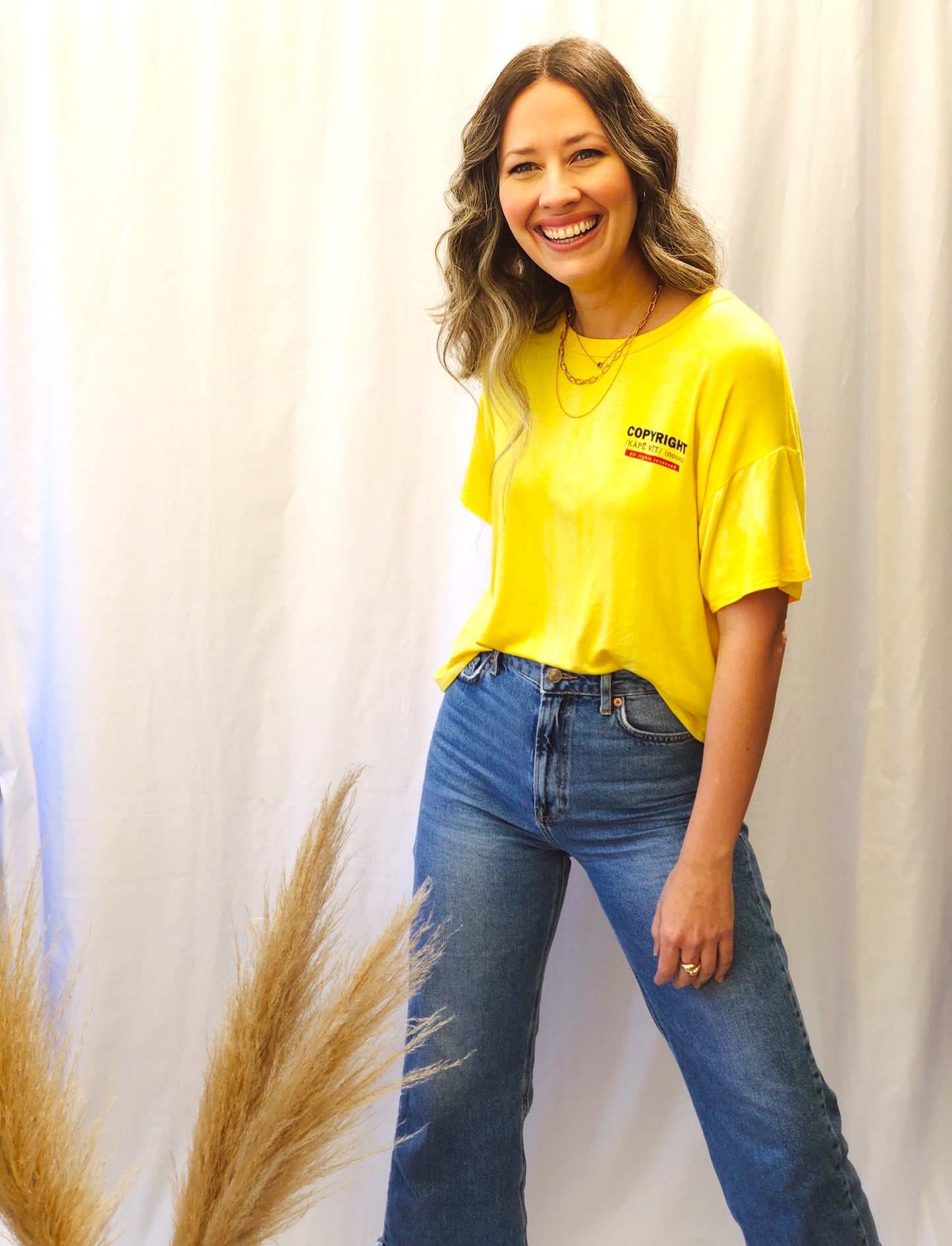 Yellow Tie Dye Top