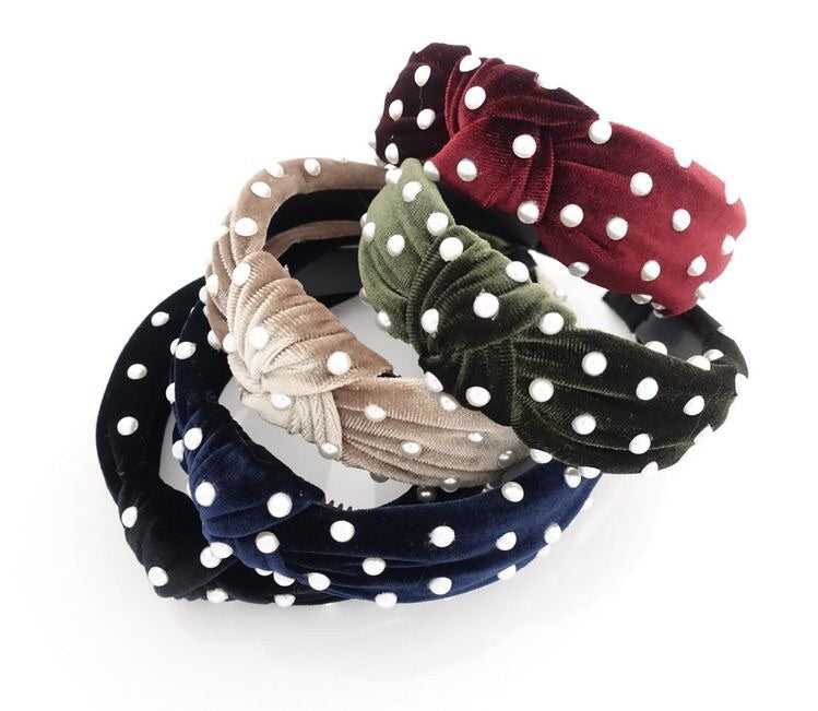 Pearl Velvet Headband