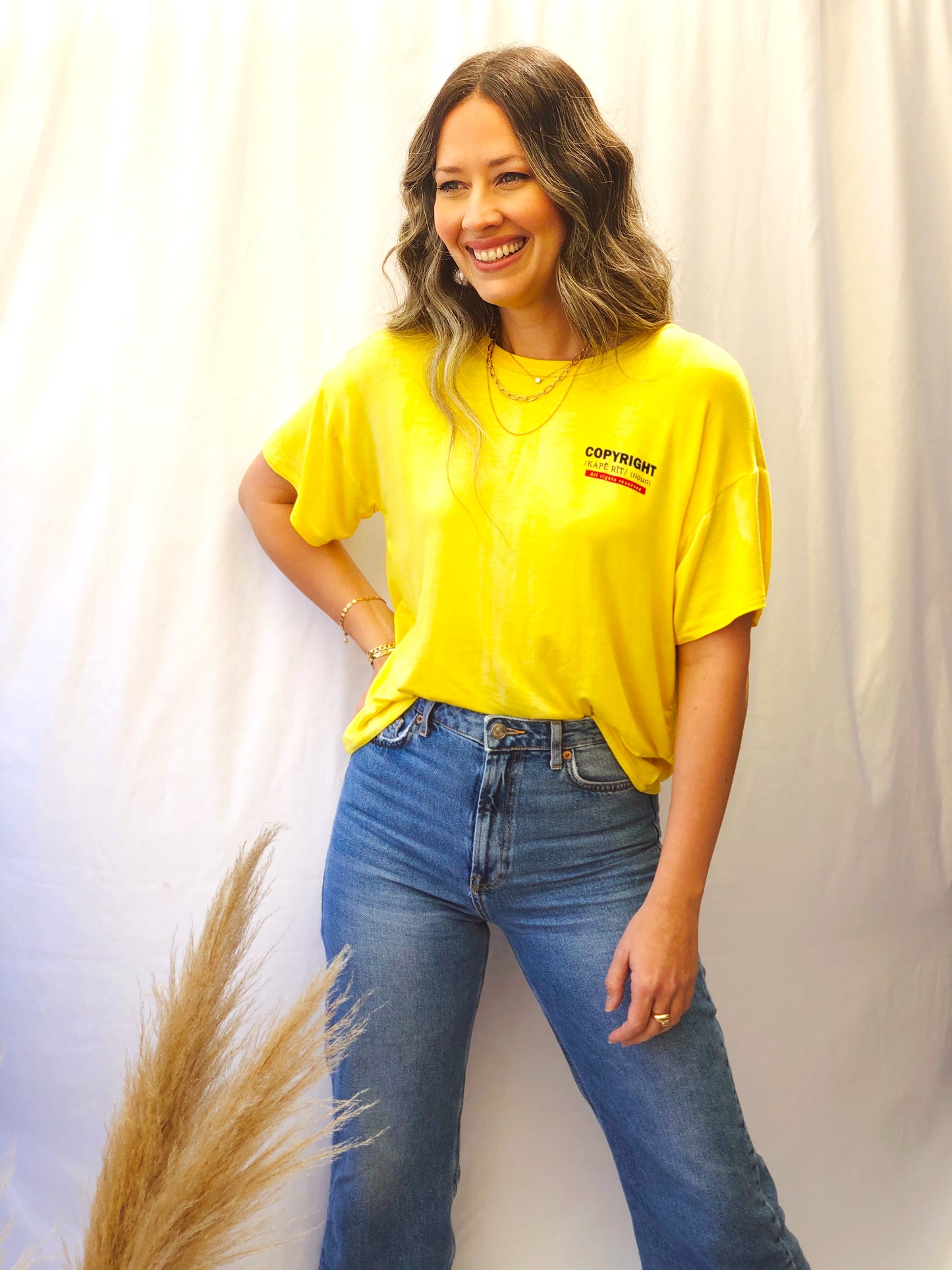 Yellow Tie Dye Top