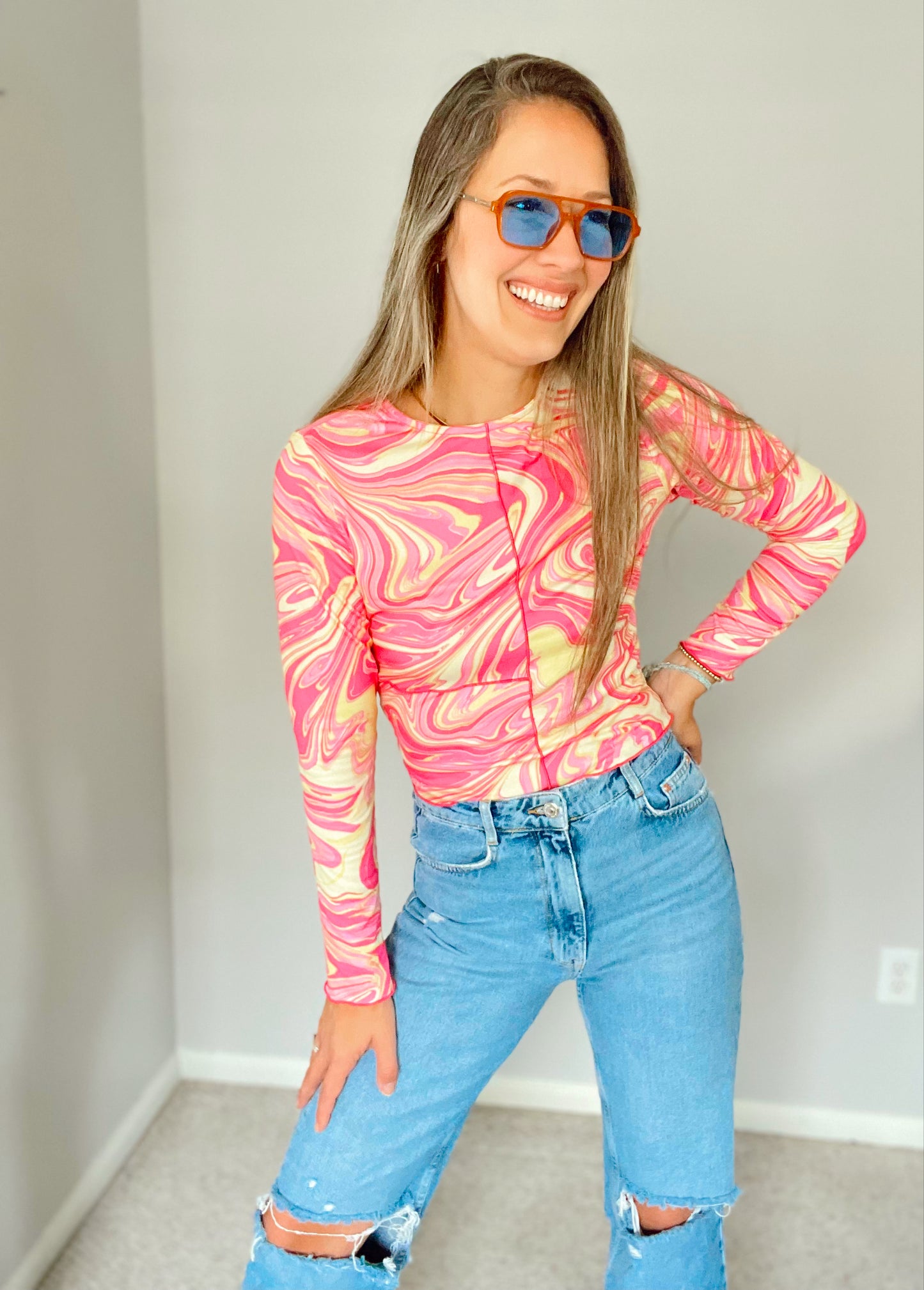 Groovy Pink Top
