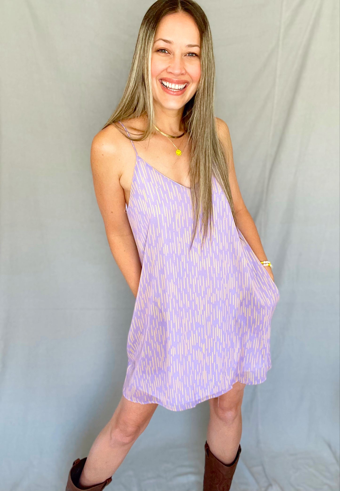 Lavender Yellow Dress